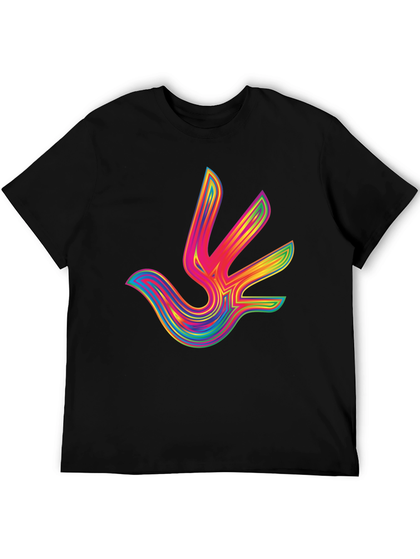 Rainbow Bird Graphic Tee - Modern Style
