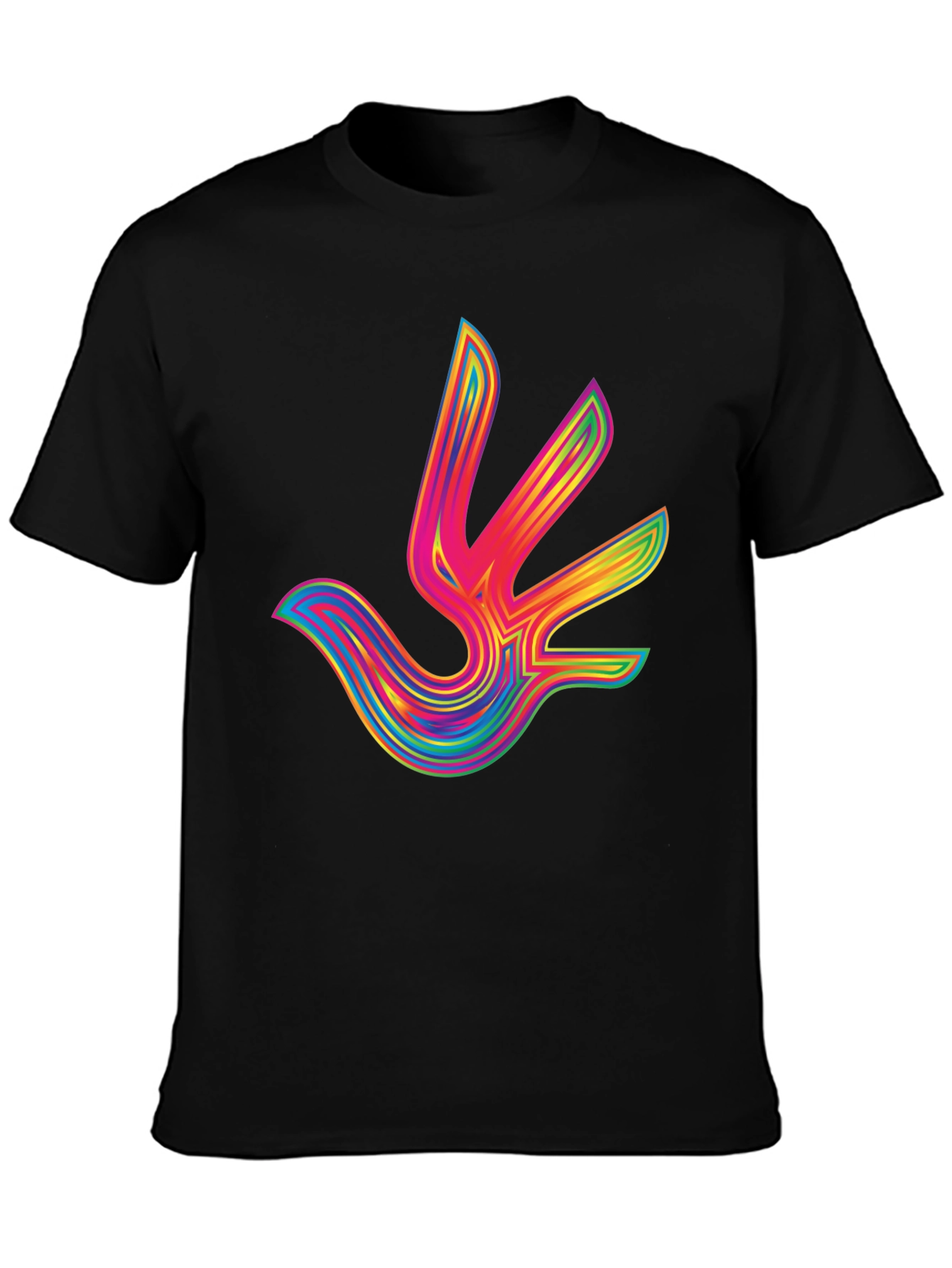 Rainbow Bird Graphic Tee - Modern Style