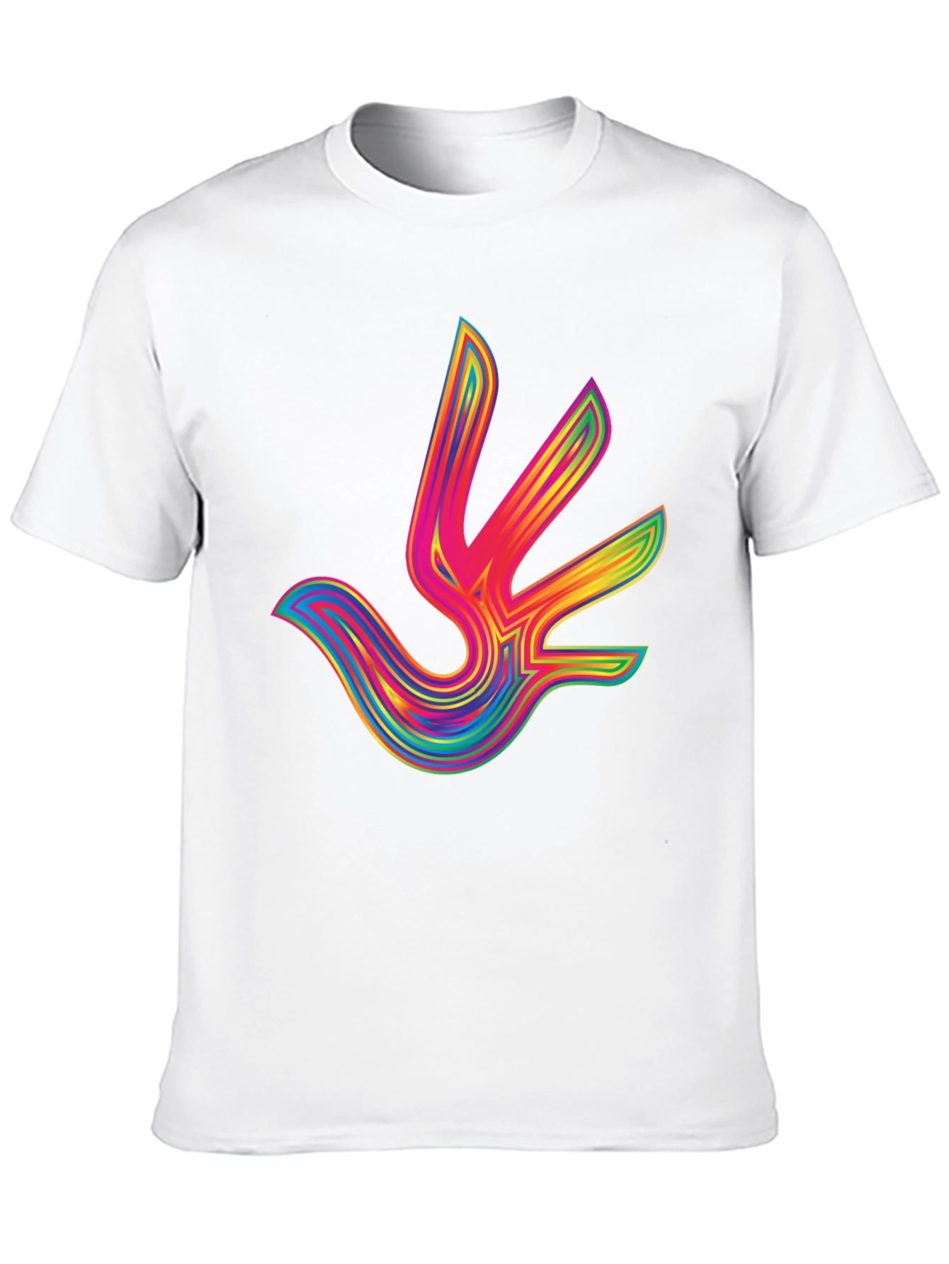 Rainbow Bird Graphic Tee - Modern Style
