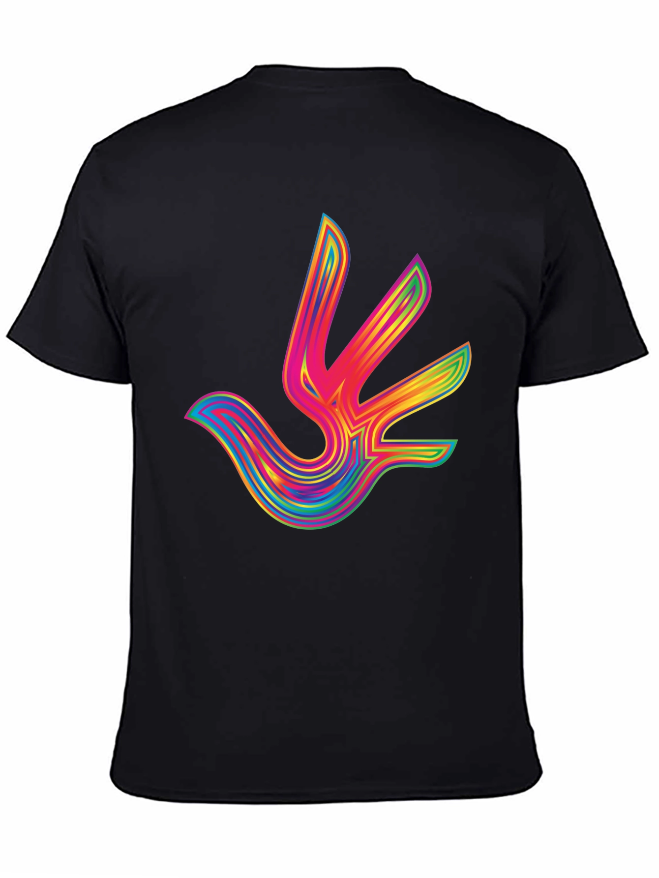 Rainbow Bird Graphic Tee - Modern Style