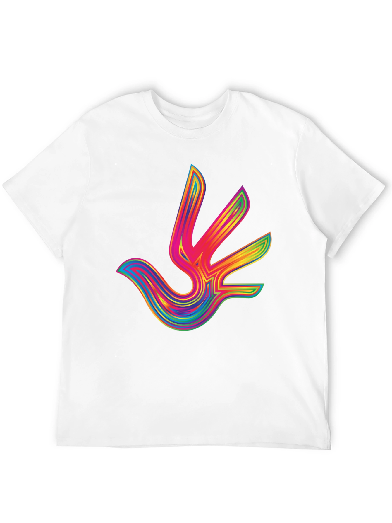 Rainbow Bird Graphic Tee - Modern Style