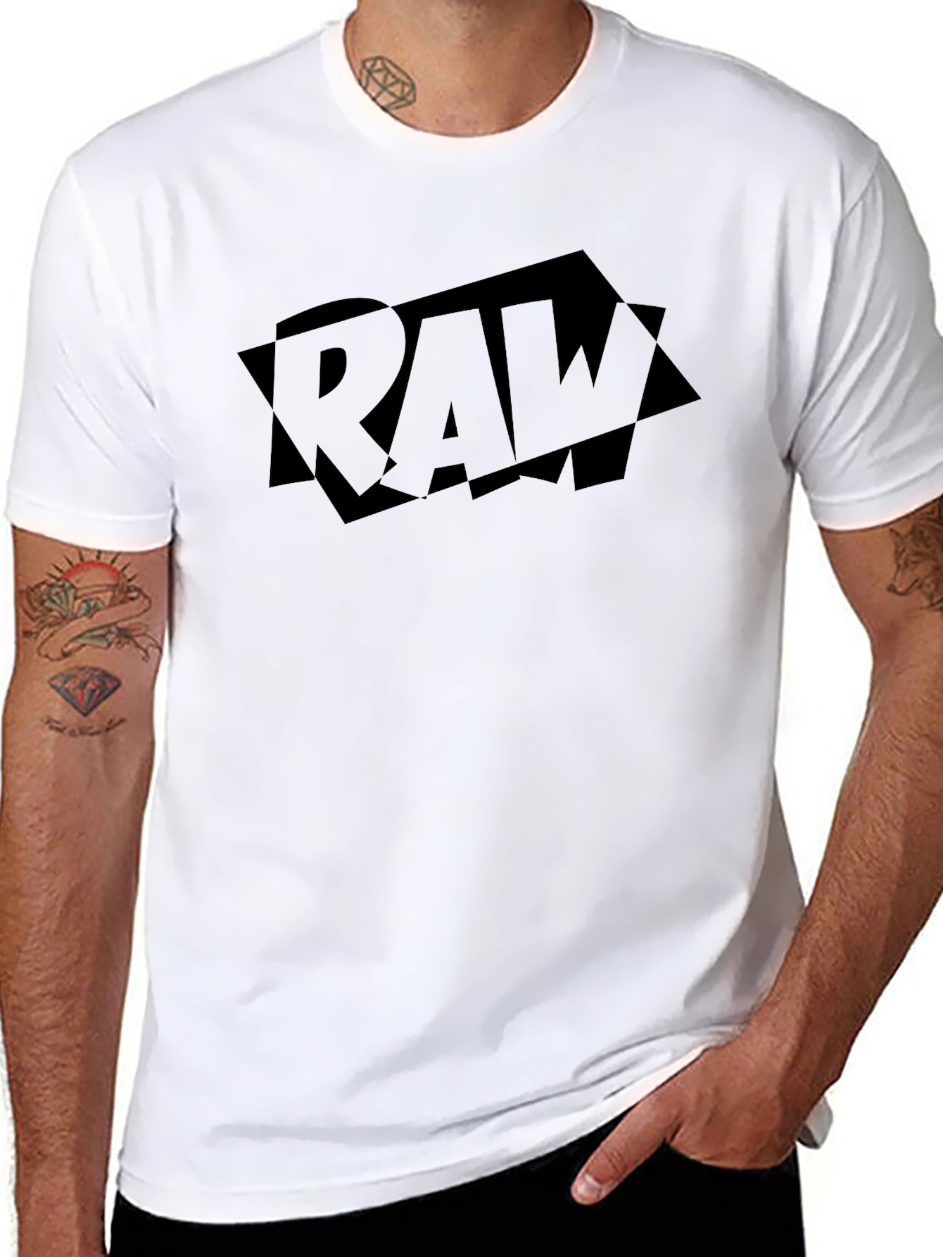 RAW Logo T-Shirt - Black Graphic Tee