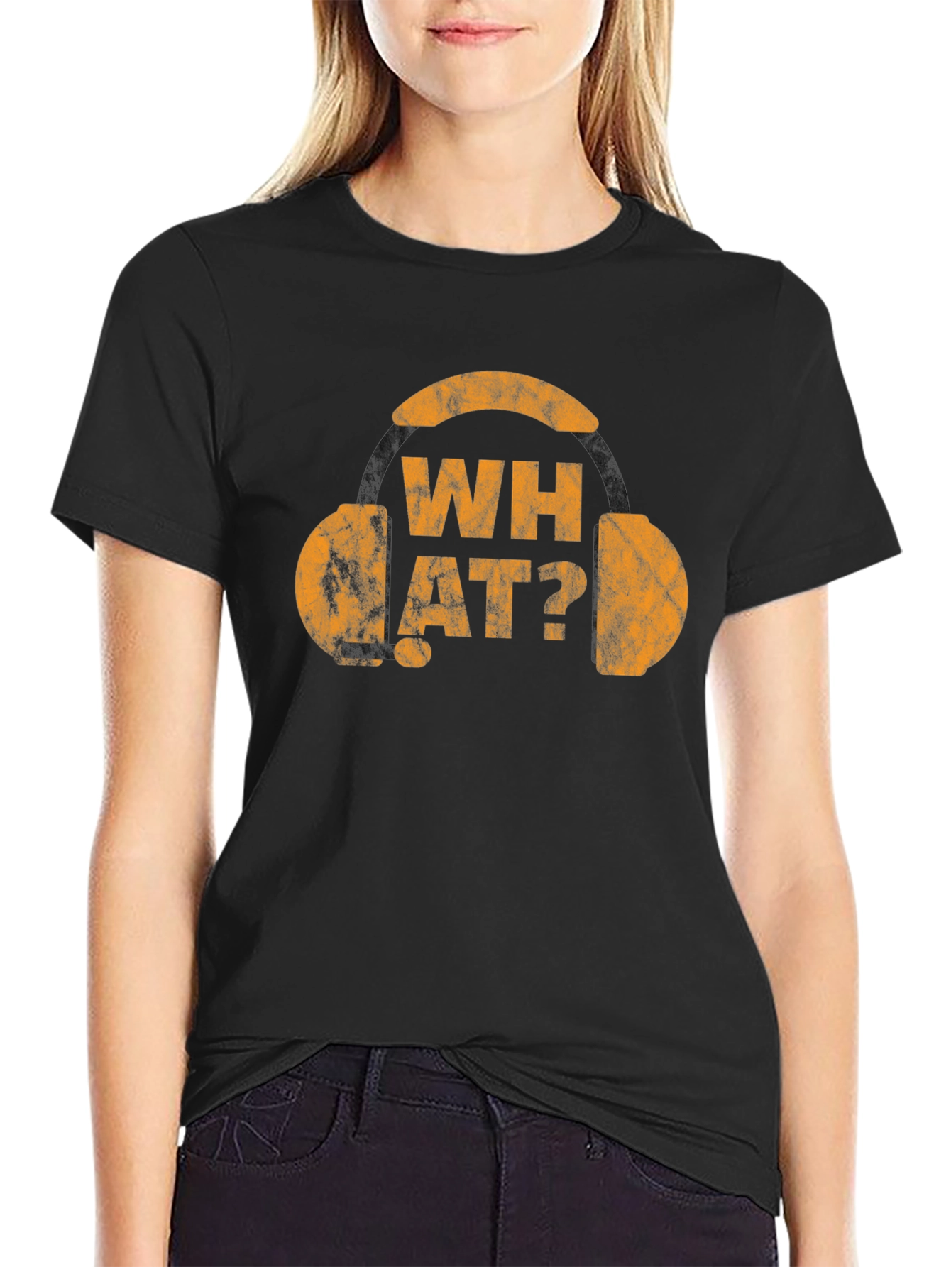 What? Graphic Tee - Novelty Headphone T-Shirt