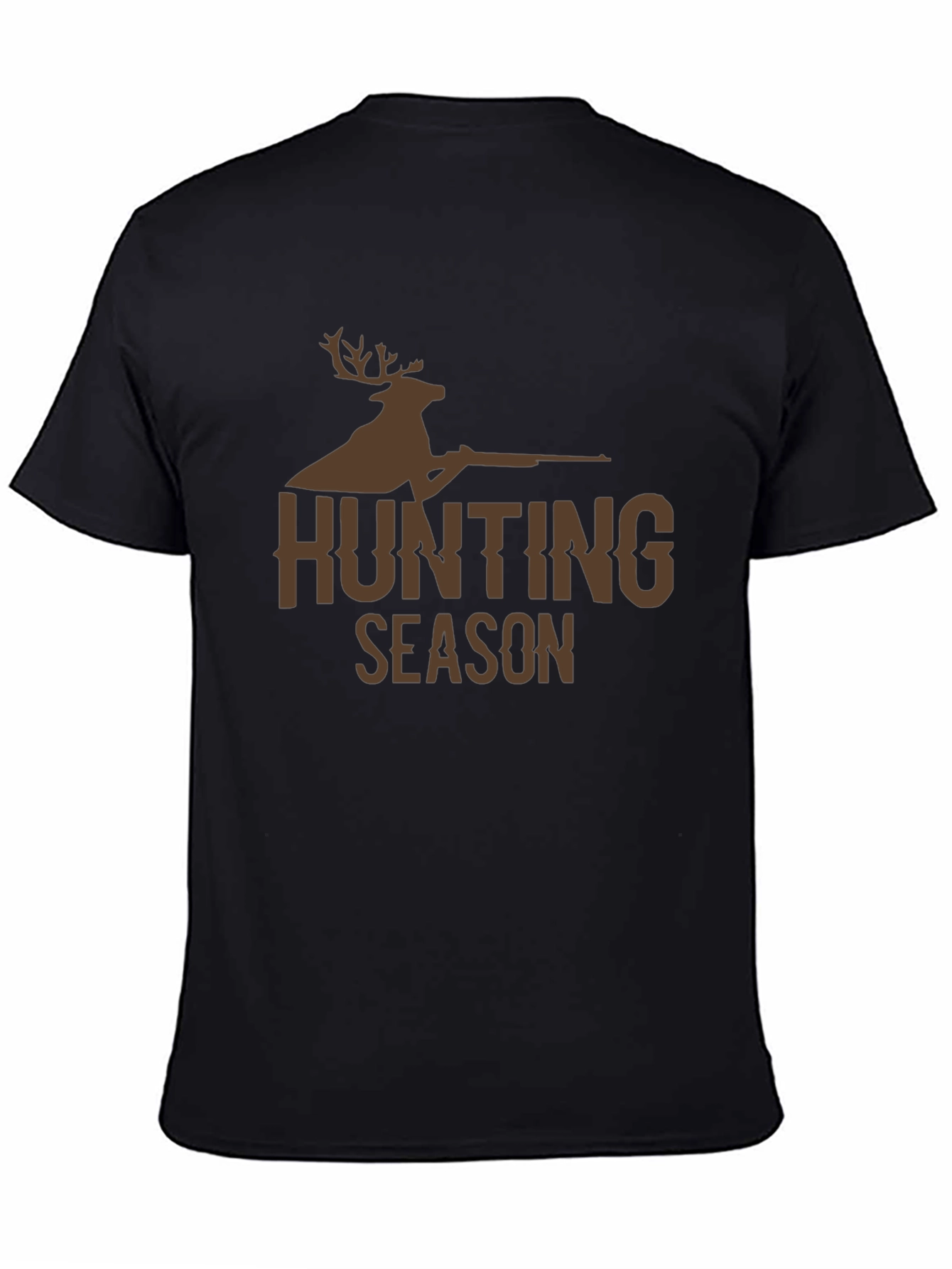 Hunting Season Deer Graphic Black T-Shirt