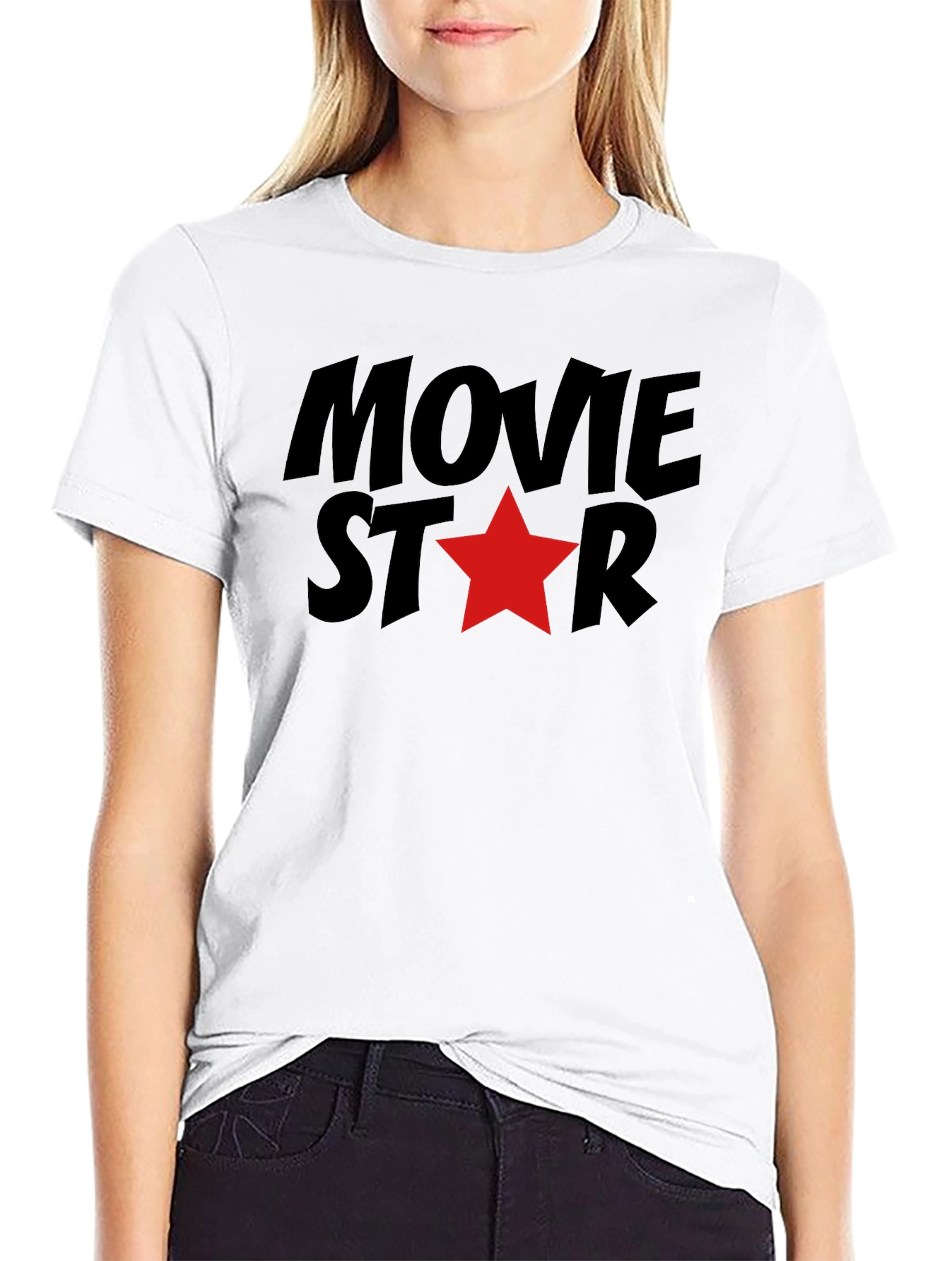 Movie Star Graphic Black T-Shirt