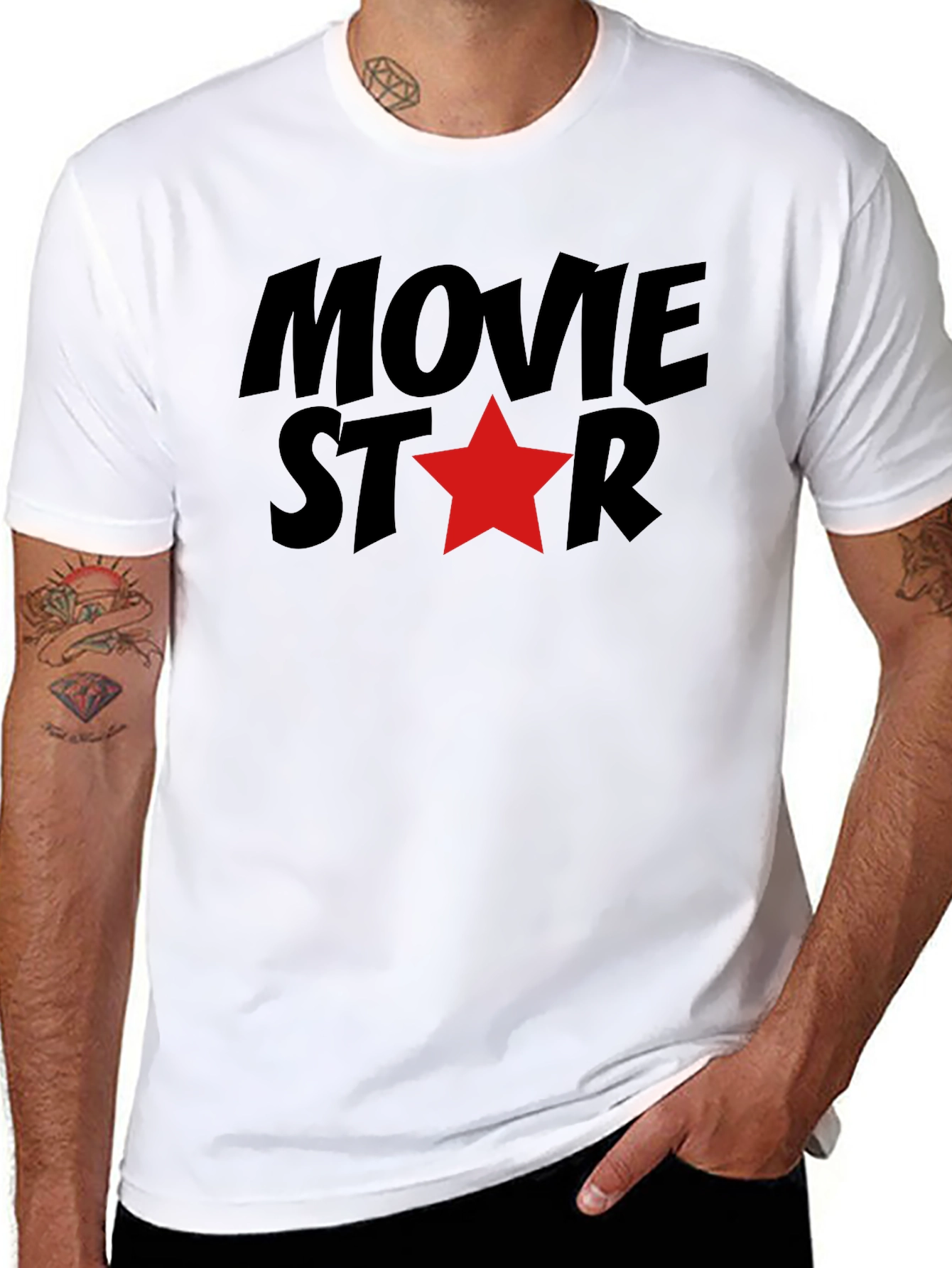 Movie Star Graphic Black T-Shirt