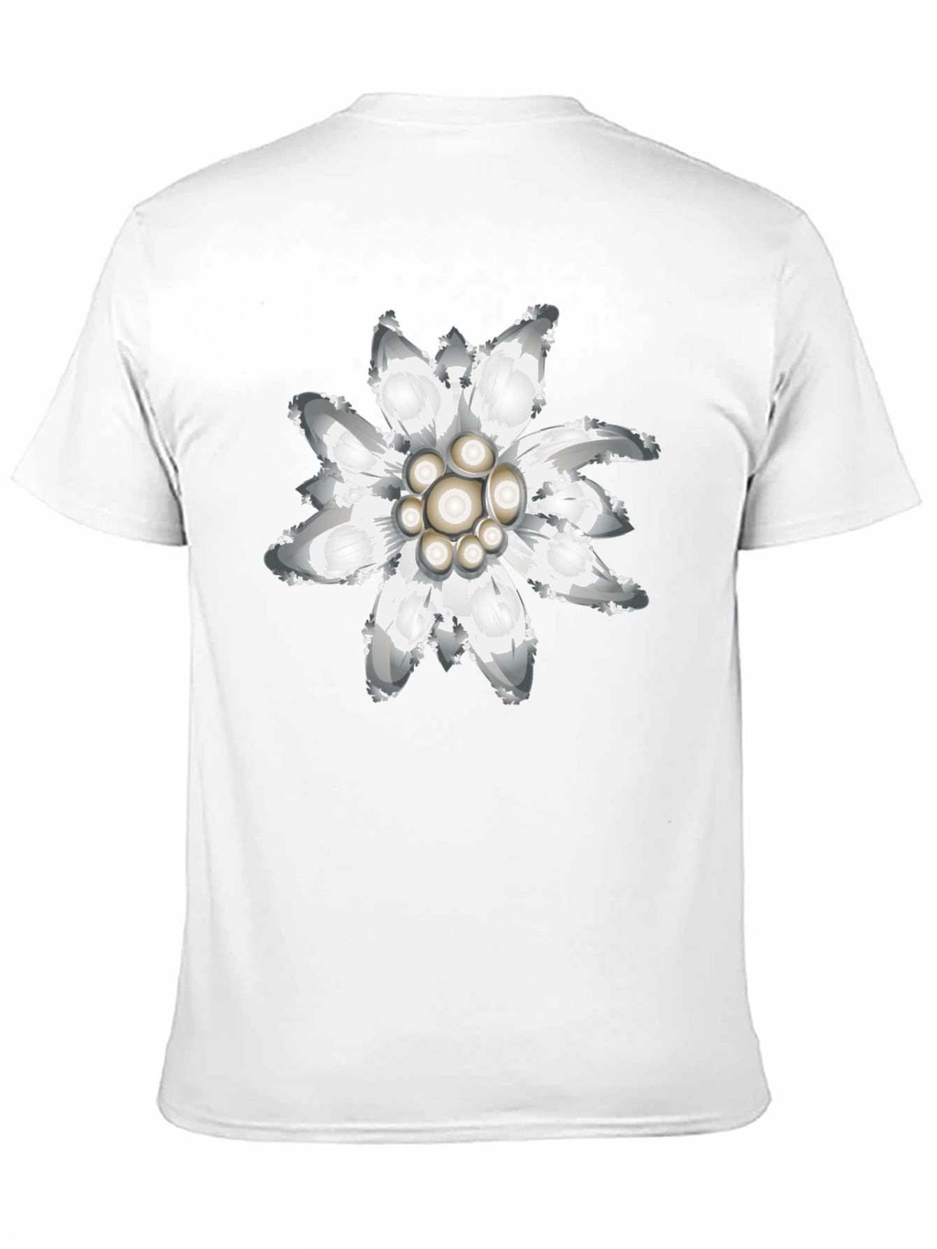 Edelweiss Flower Graphic Tee - Black