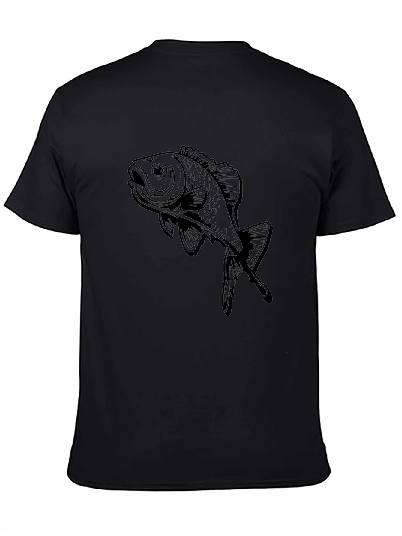 Black Fish Graphic Tee - Stylish Casual Wear