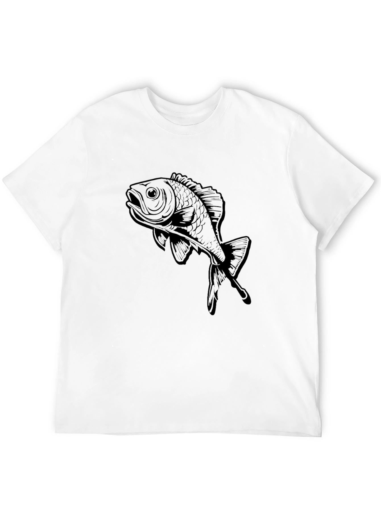 Black Fish Graphic Tee - Stylish Casual Wear
