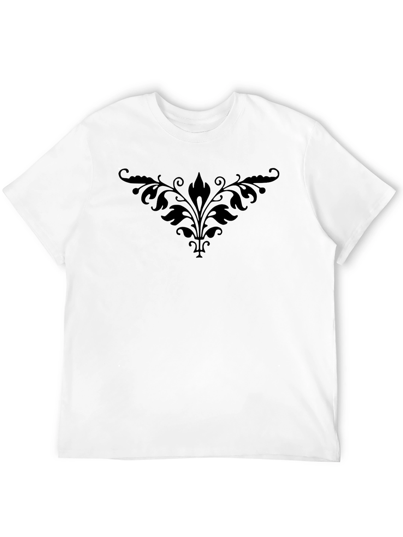 Elegant Black Floral T-Shirt - Classic Style