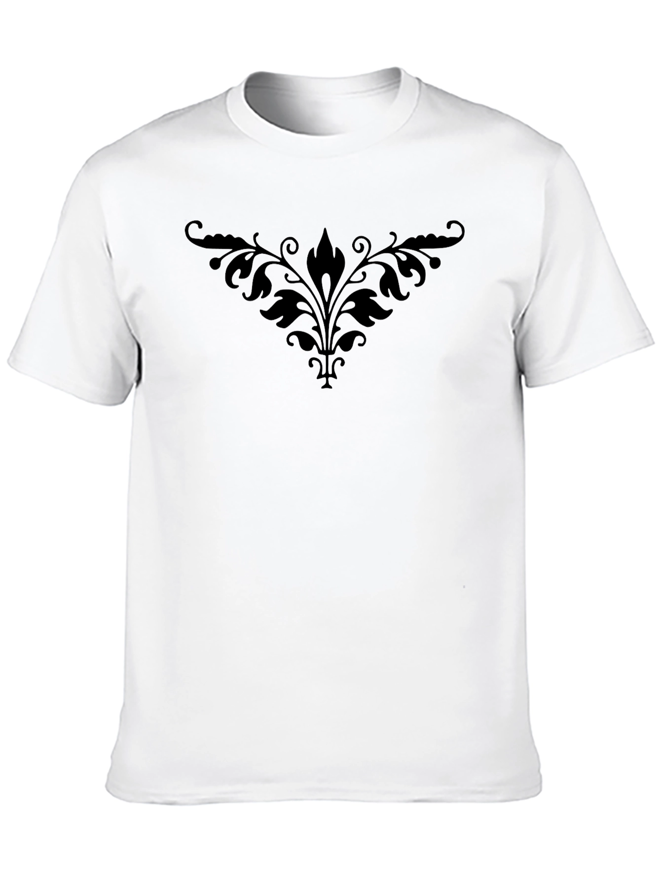 Elegant Black Floral T-Shirt - Classic Style