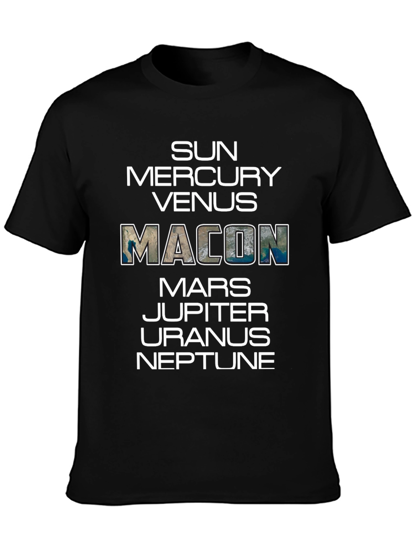 Planets Macon T-Shirt - Solar System Graphic Tee