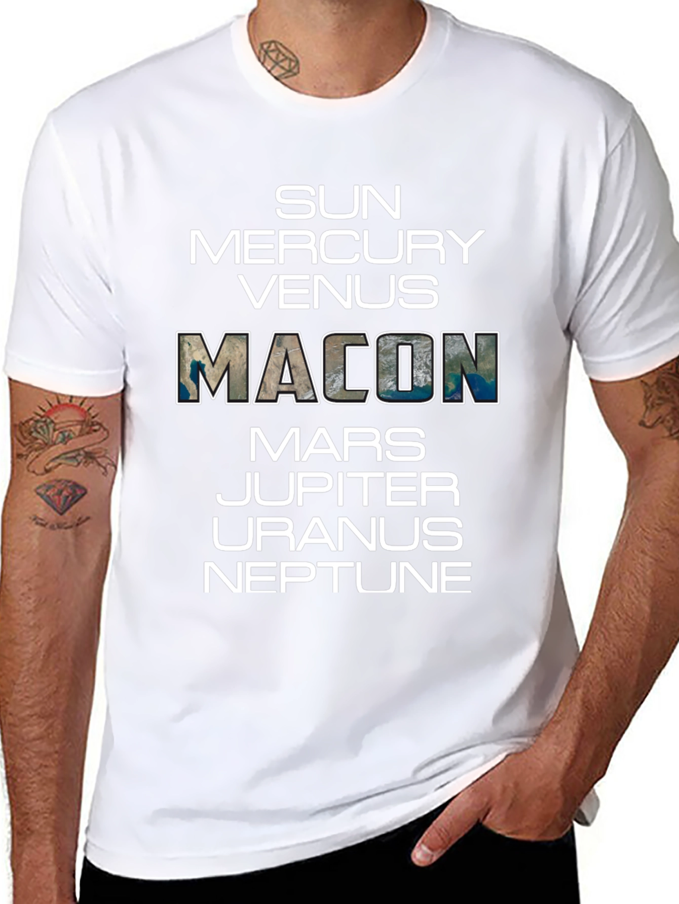 Planets Macon T-Shirt - Solar System Graphic Tee