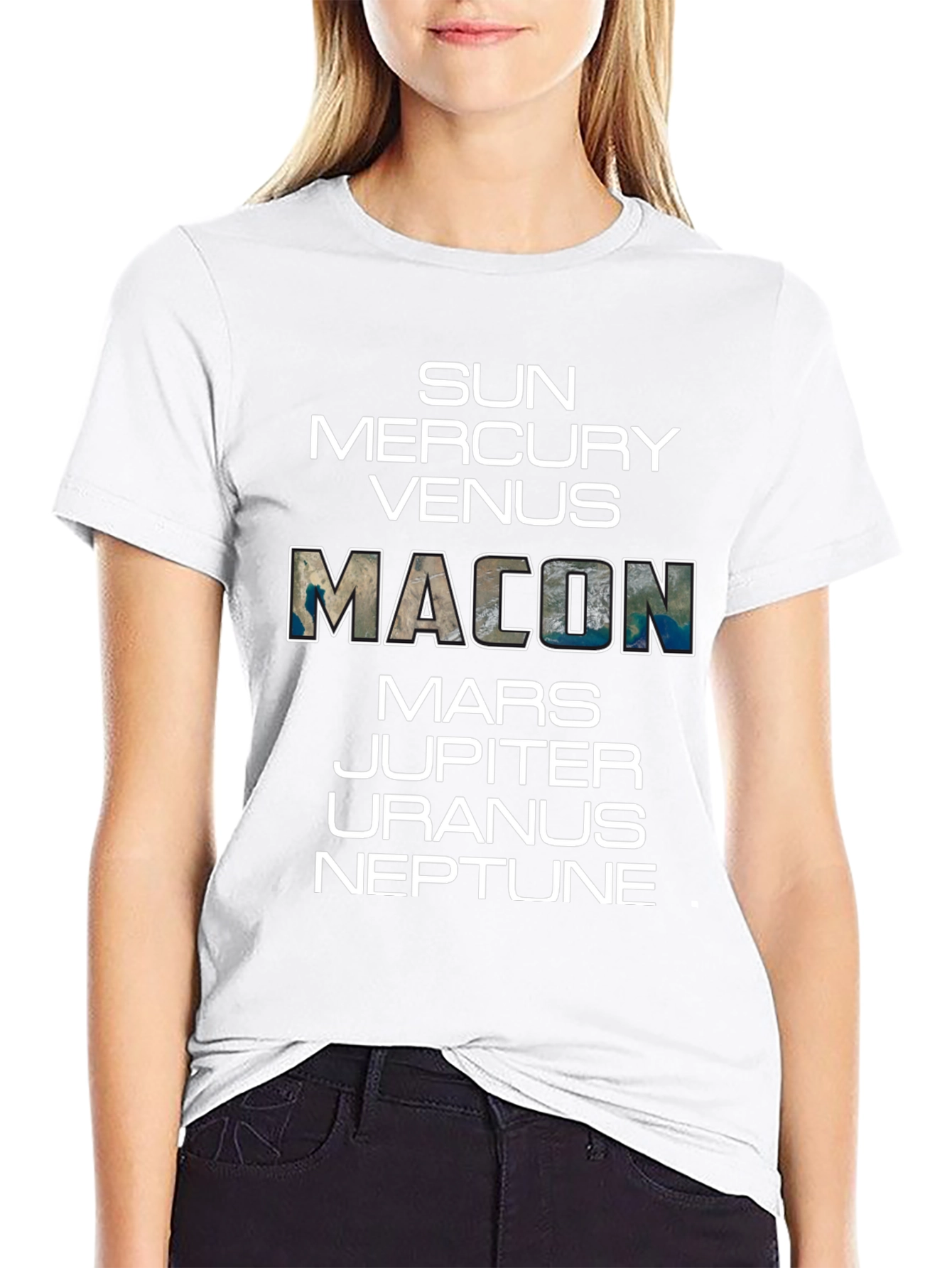 Planets Macon T-Shirt - Solar System Graphic Tee