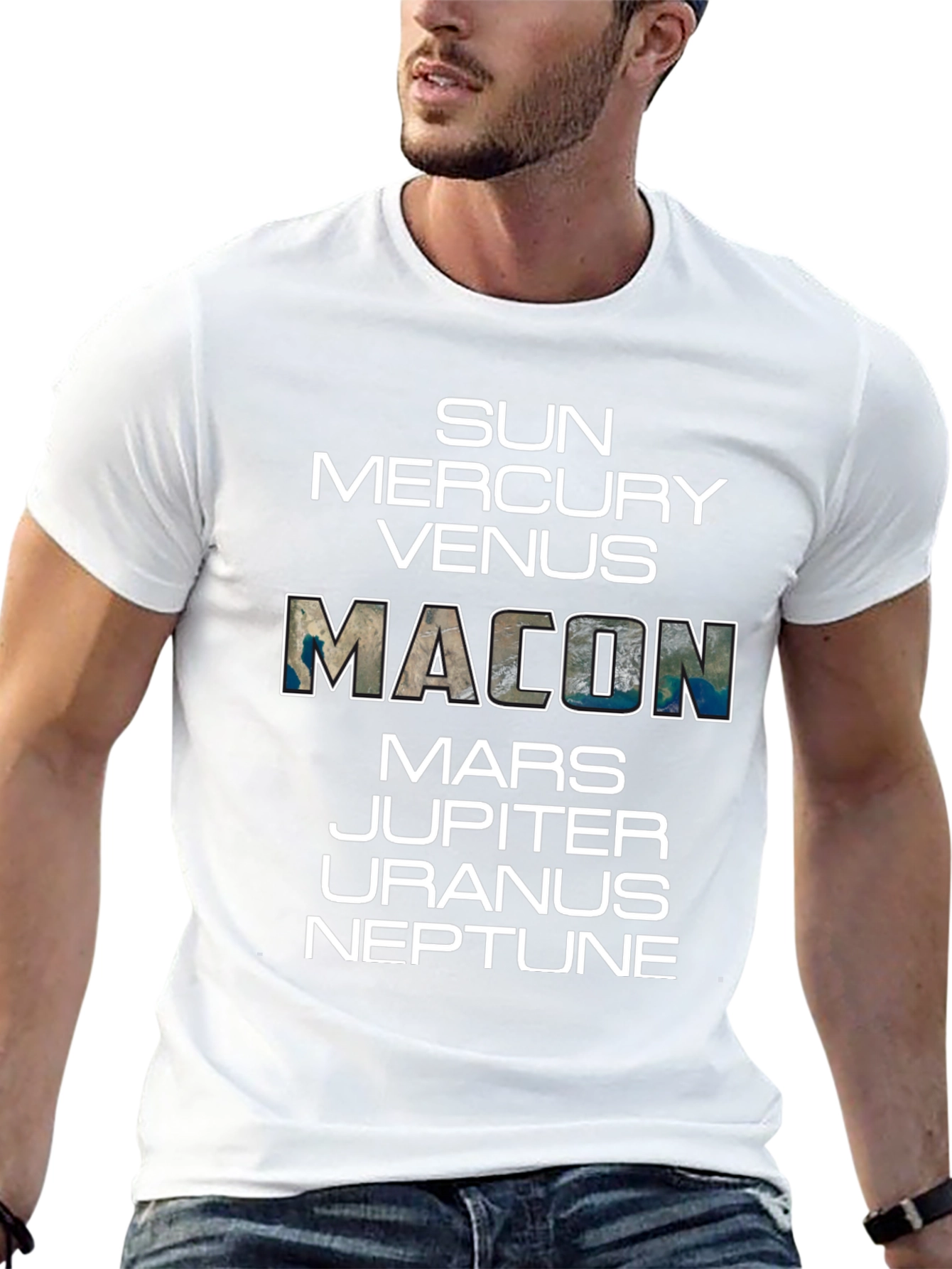 Planets Macon T-Shirt - Solar System Graphic Tee