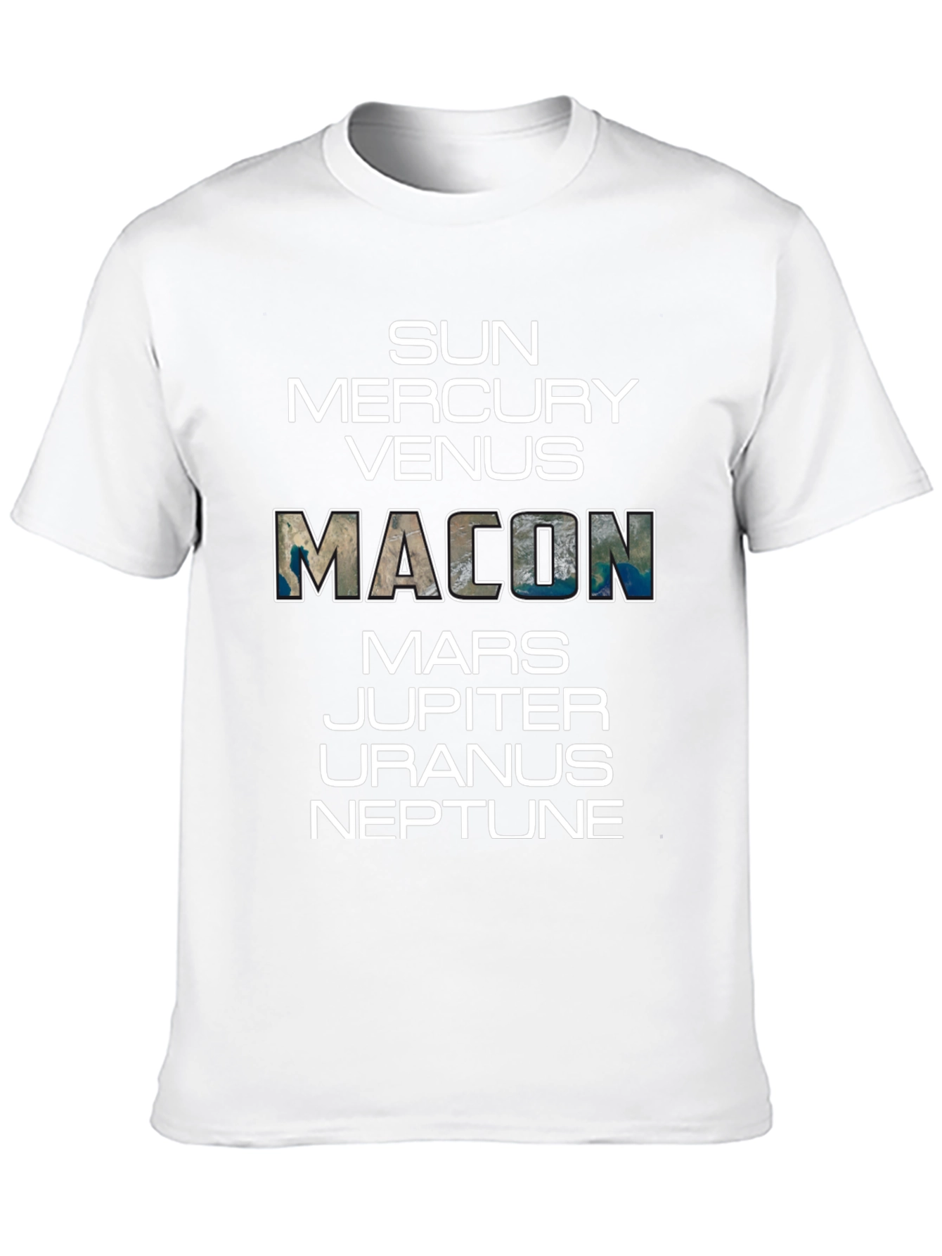 Planets Macon T-Shirt - Solar System Graphic Tee