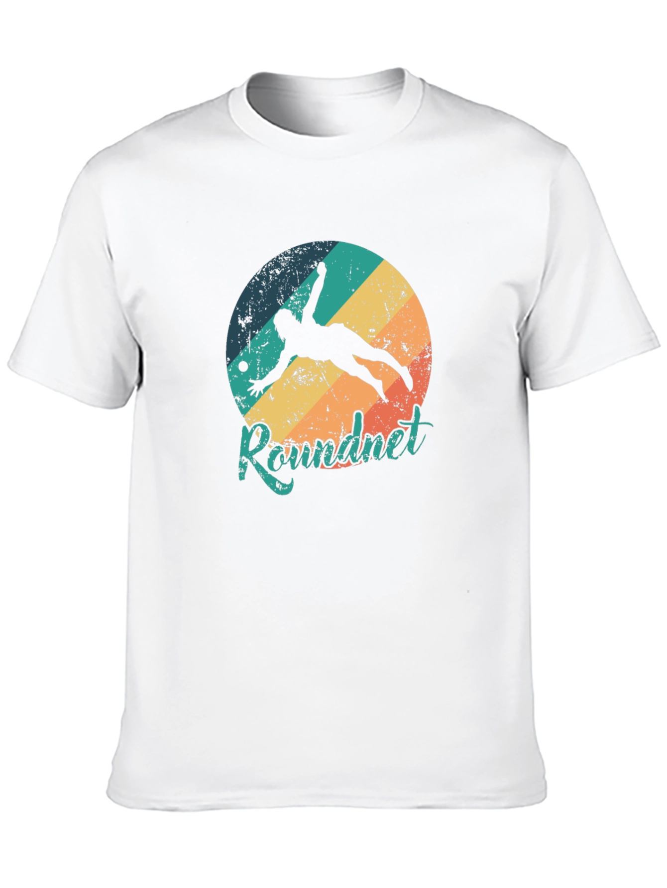 Roundnet Retro Style Black T-Shirt