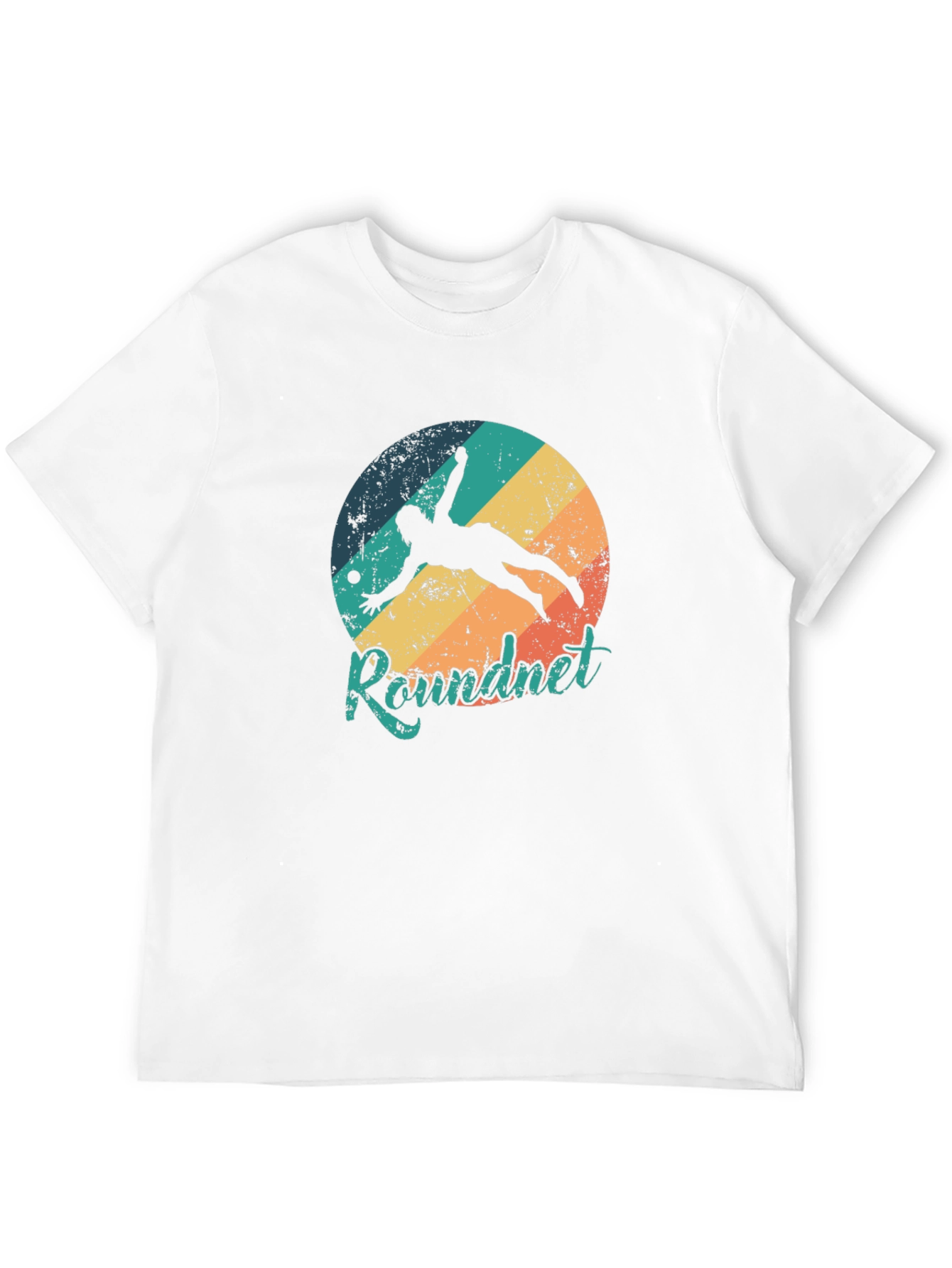Roundnet Retro Style Black T-Shirt