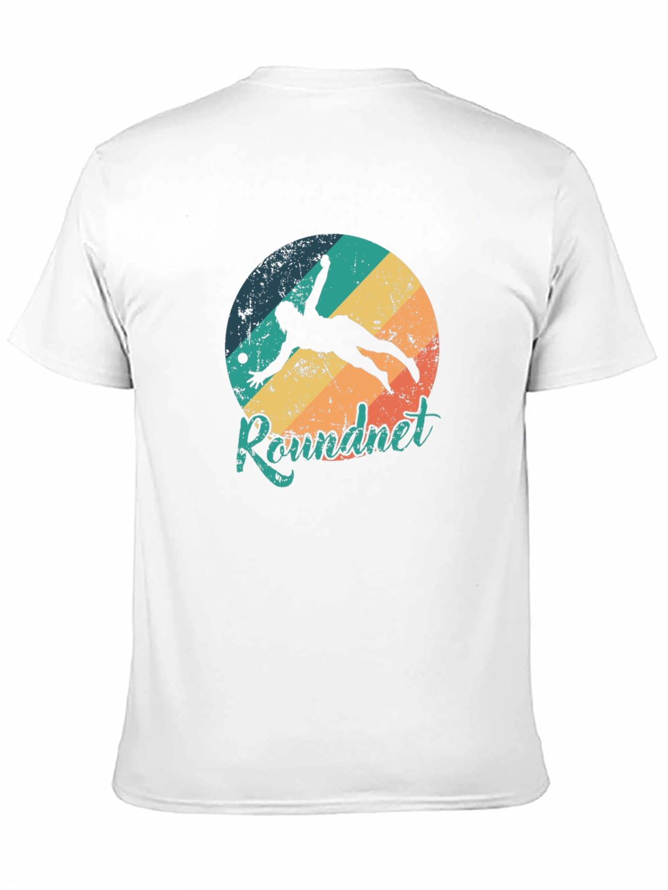 Roundnet Retro Style Black T-Shirt