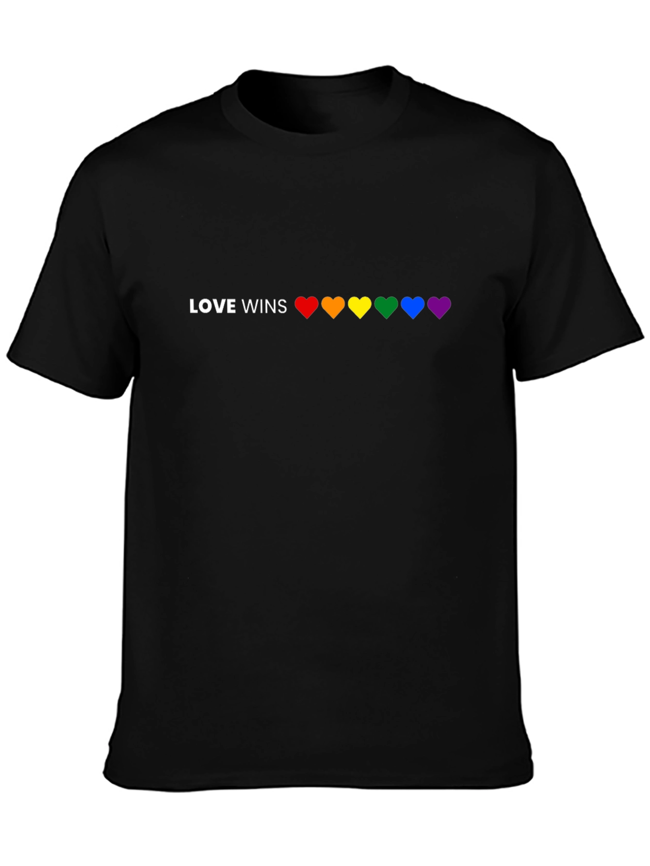Love Wins LGBTQ Pride Rainbow Heart T-Shirt