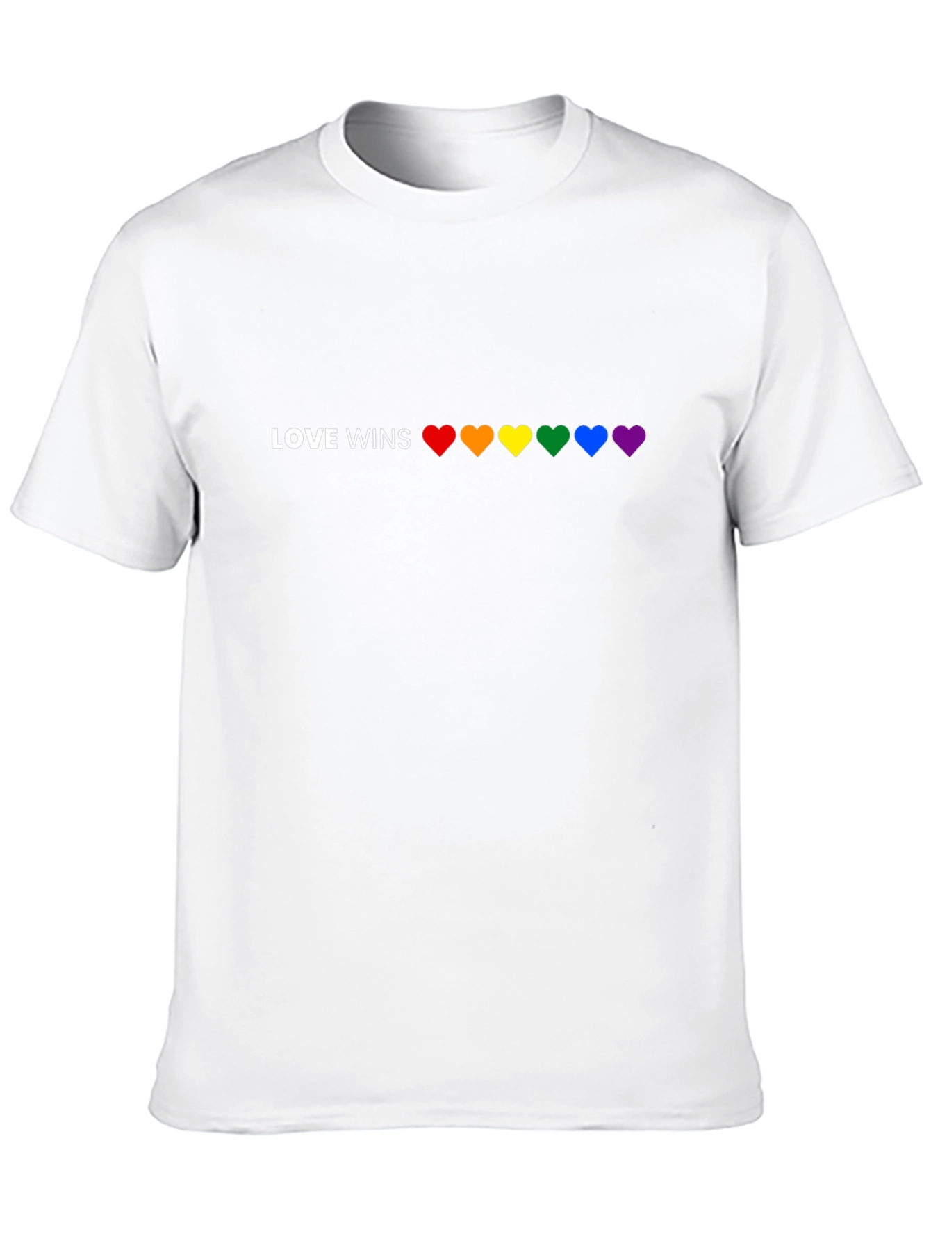 Love Wins LGBTQ Pride Rainbow Heart T-Shirt