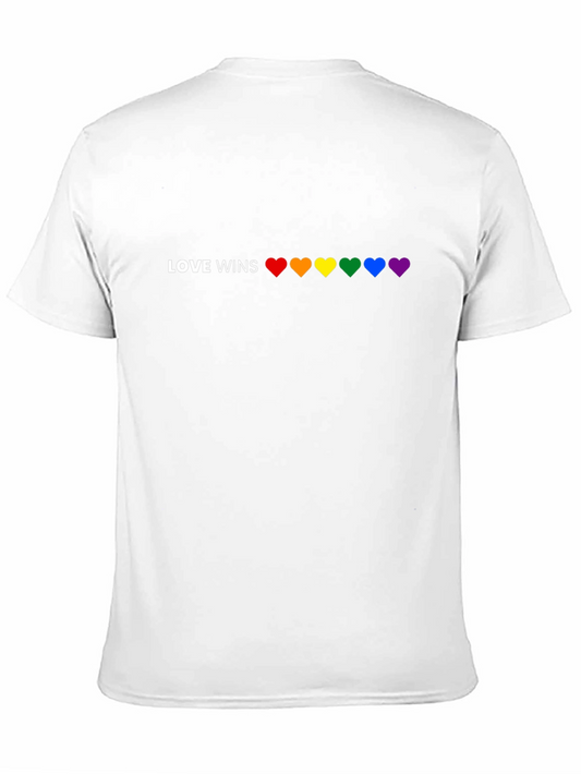 Love Wins LGBTQ Pride Rainbow Heart T-Shirt