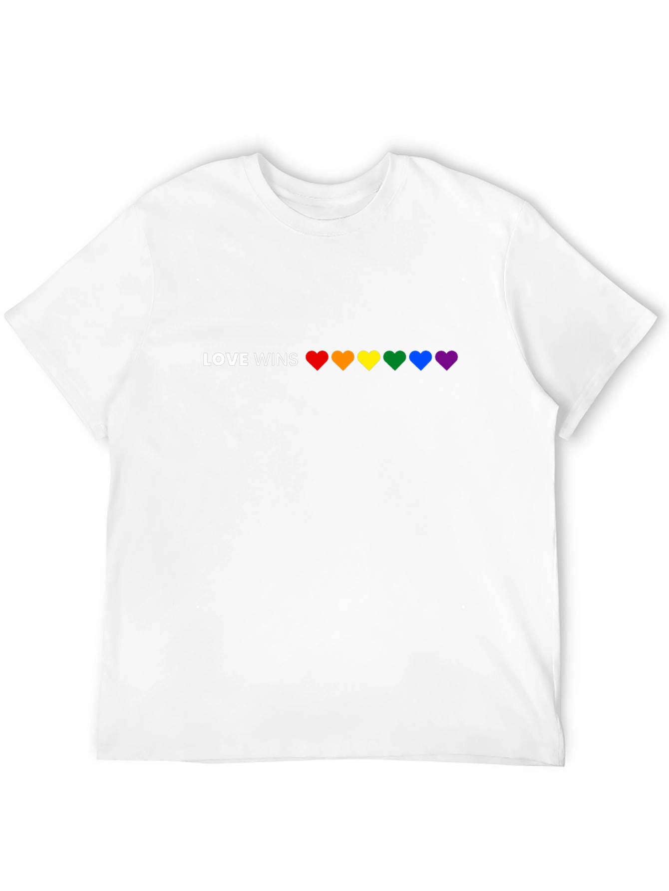 Love Wins LGBTQ Pride Rainbow Heart T-Shirt