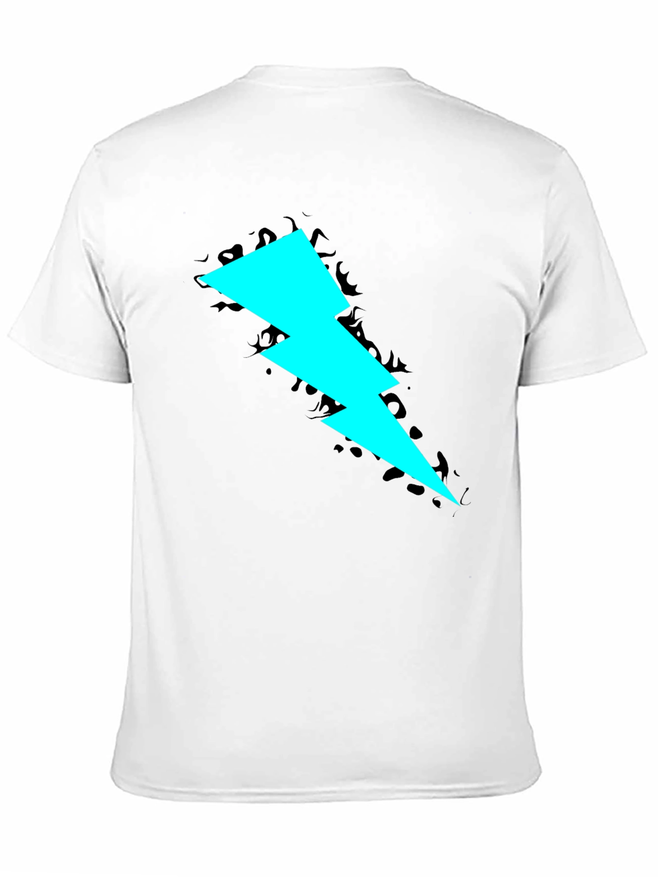 Bold Lightning Bolt Graphic Black Tee