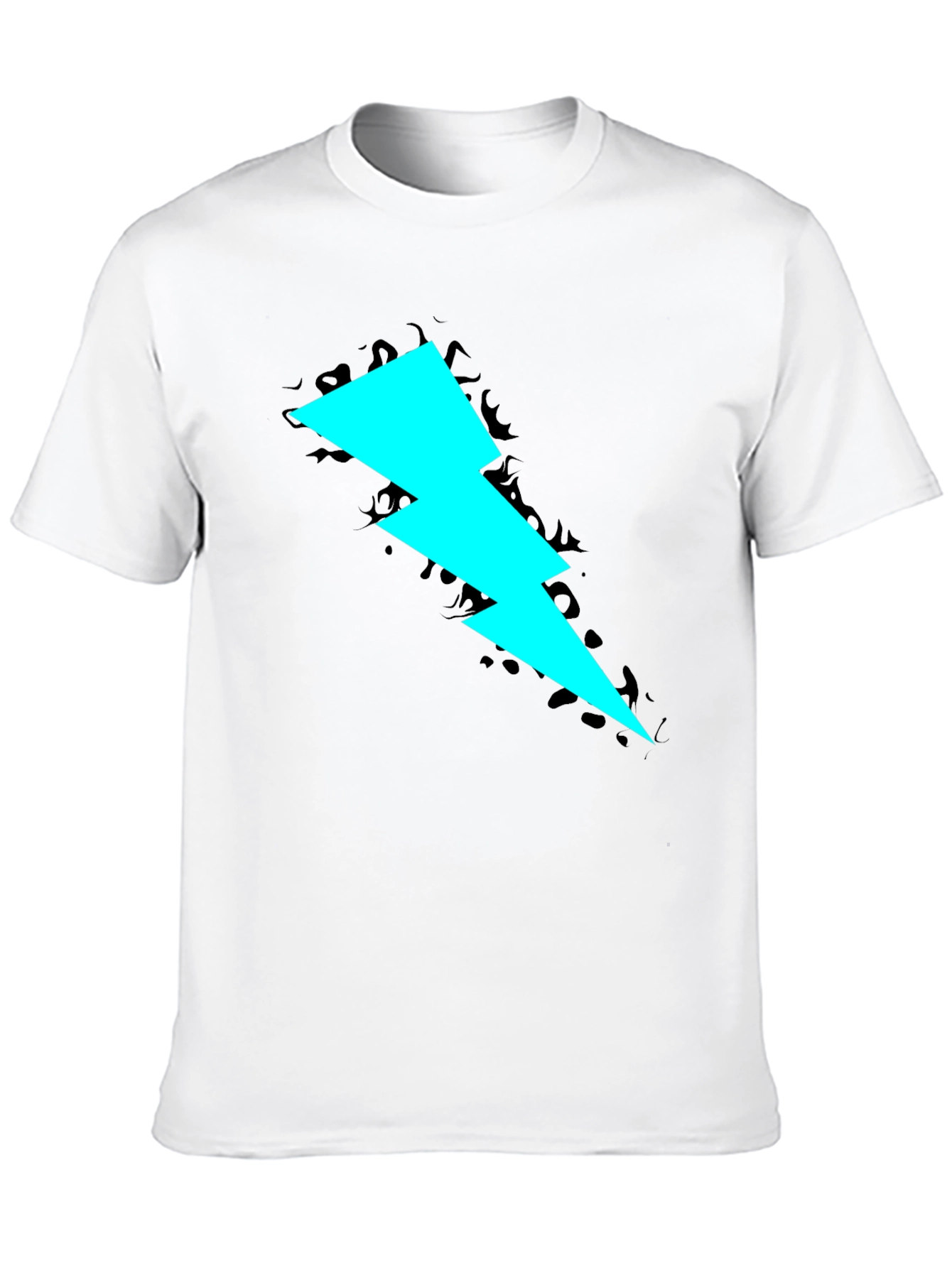 Bold Lightning Bolt Graphic Black Tee
