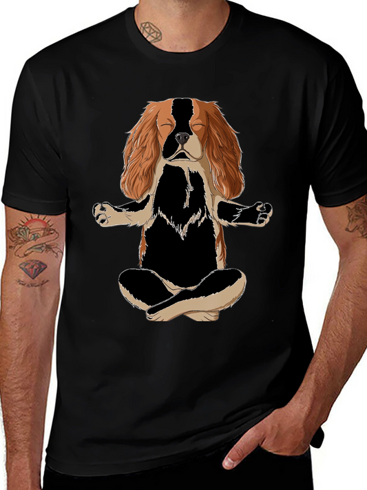 Meditating Dog T-Shirt - Zen Cavalier King Charles Spaniel