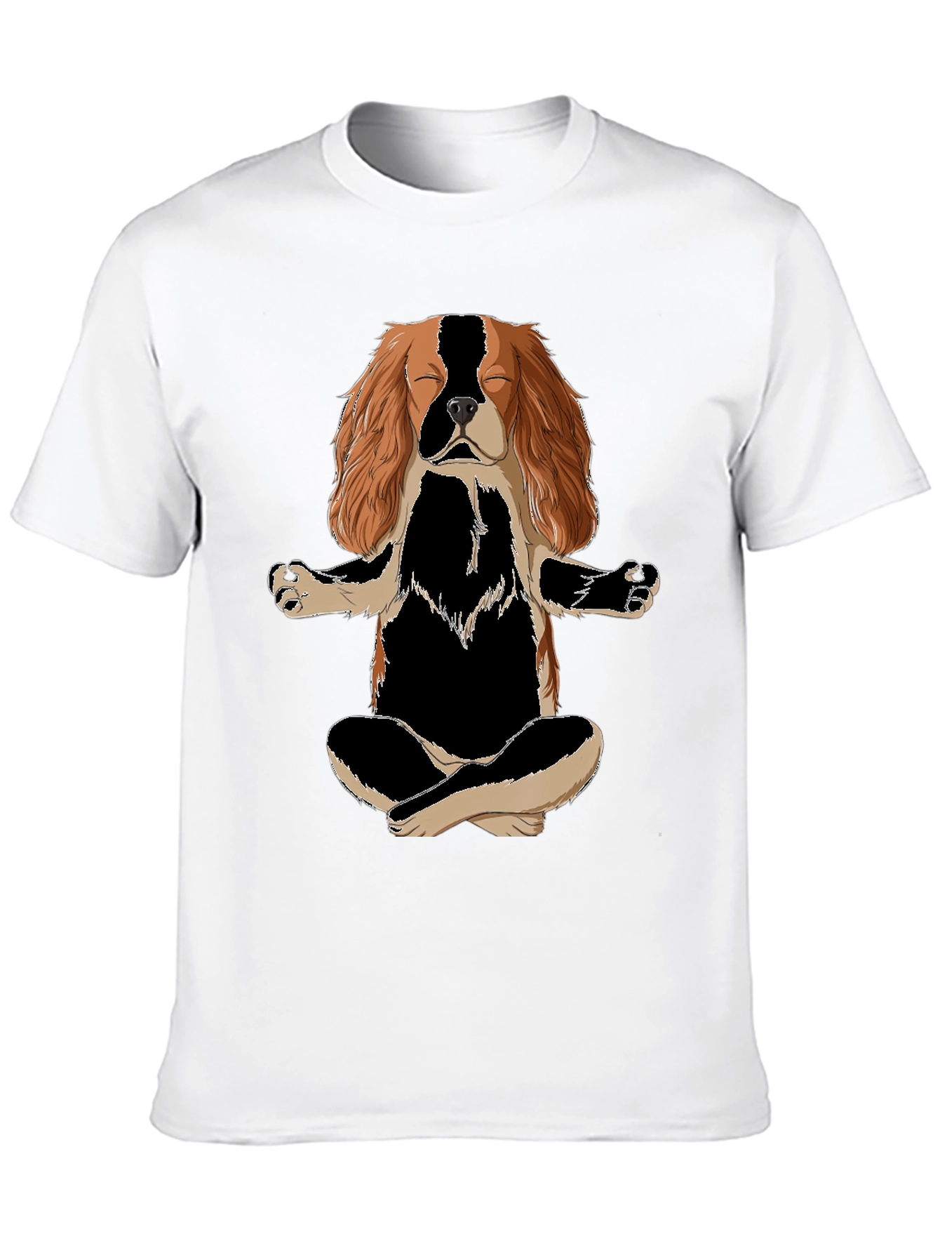 Meditating Dog T-Shirt - Zen Cavalier King Charles Spaniel