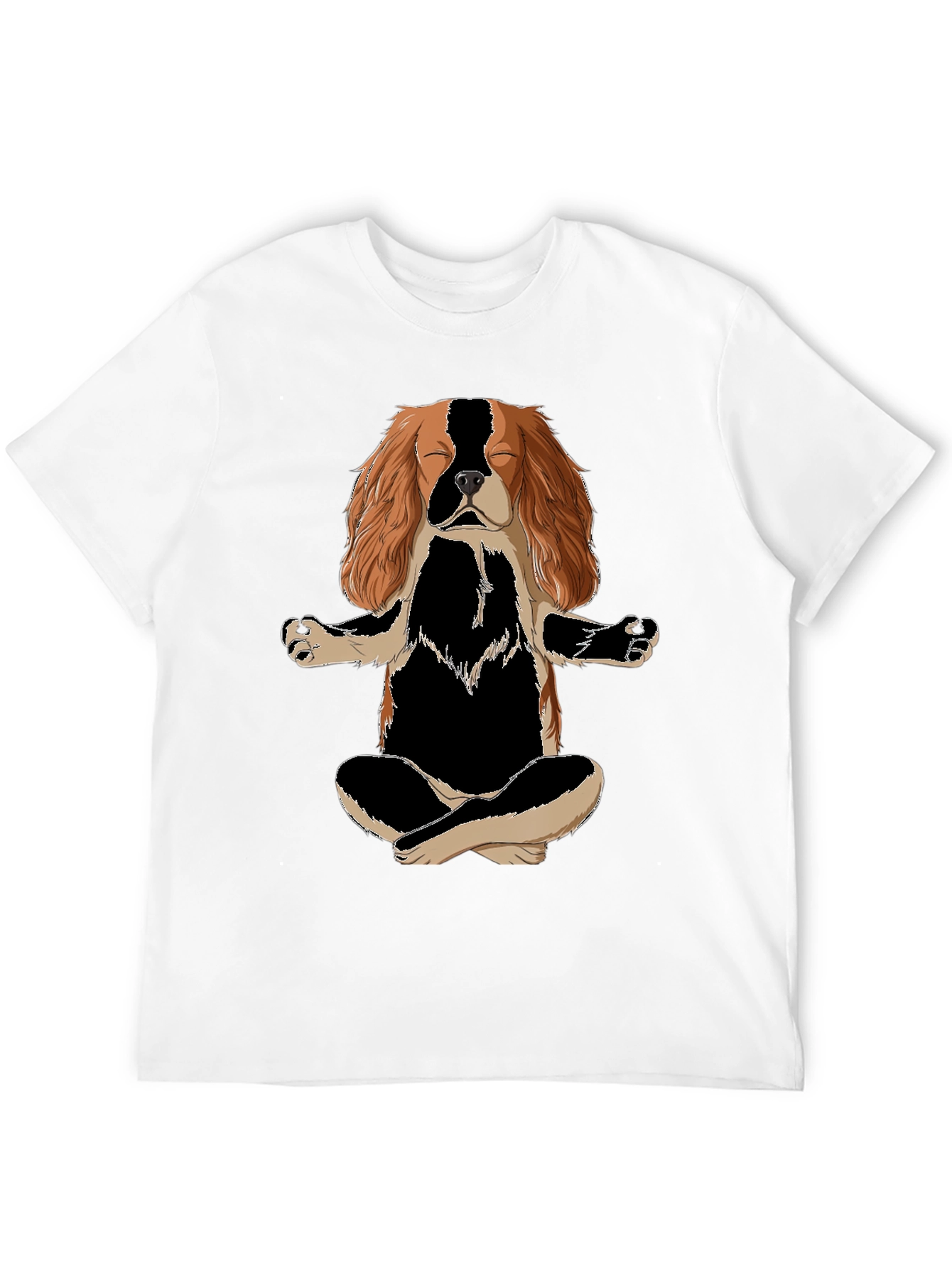 Meditating Dog T-Shirt - Zen Cavalier King Charles Spaniel