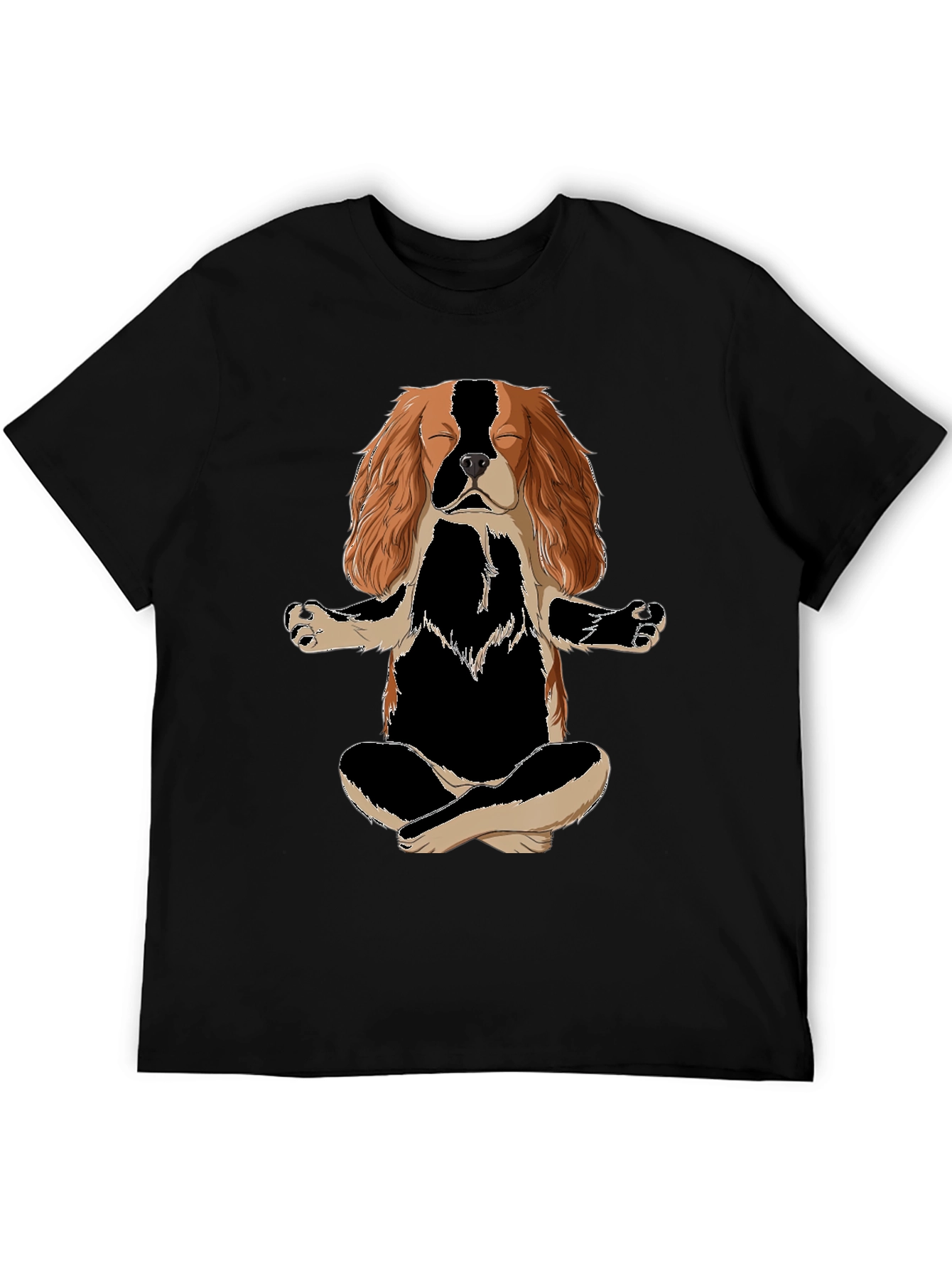 Meditating Dog T-Shirt - Zen Cavalier King Charles Spaniel