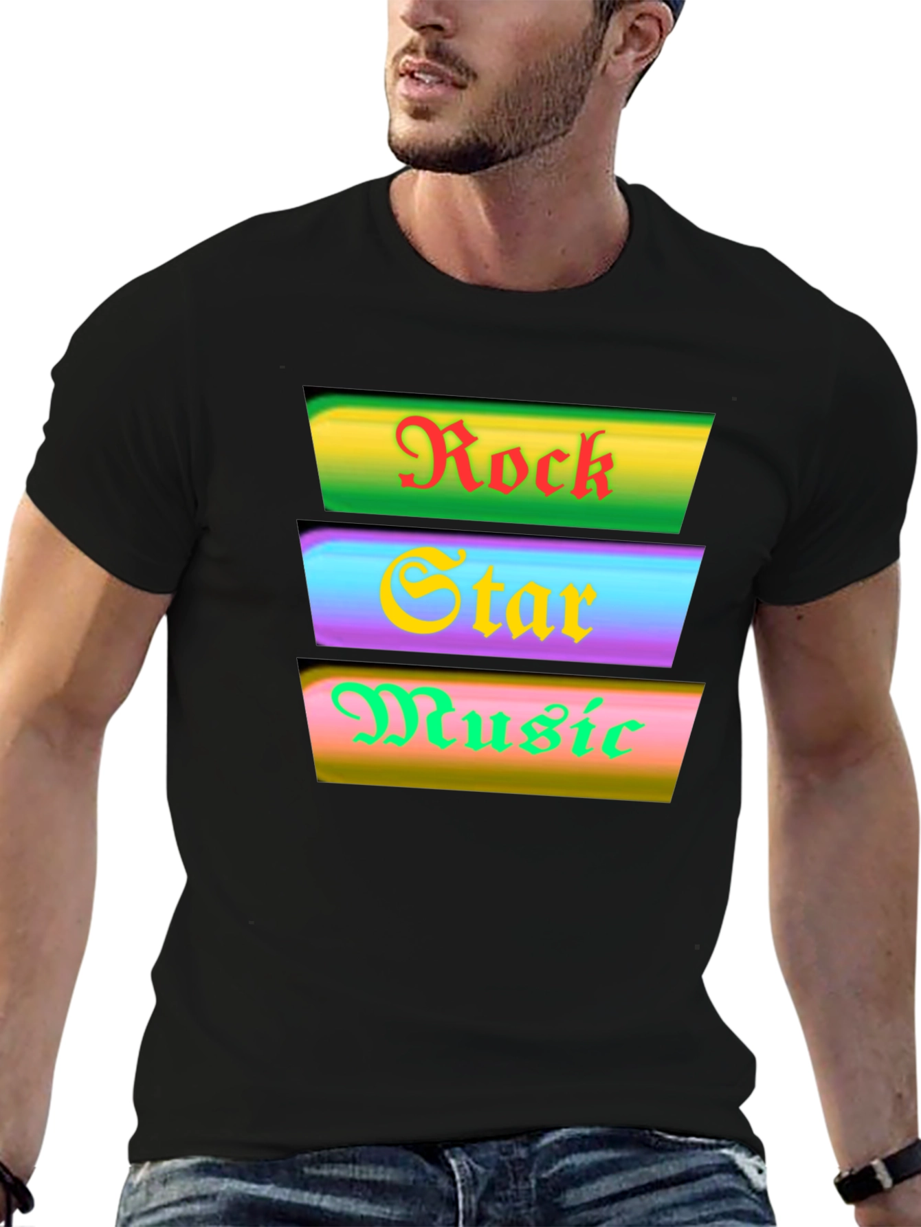 Rock Star Music Graphic Tee - Black