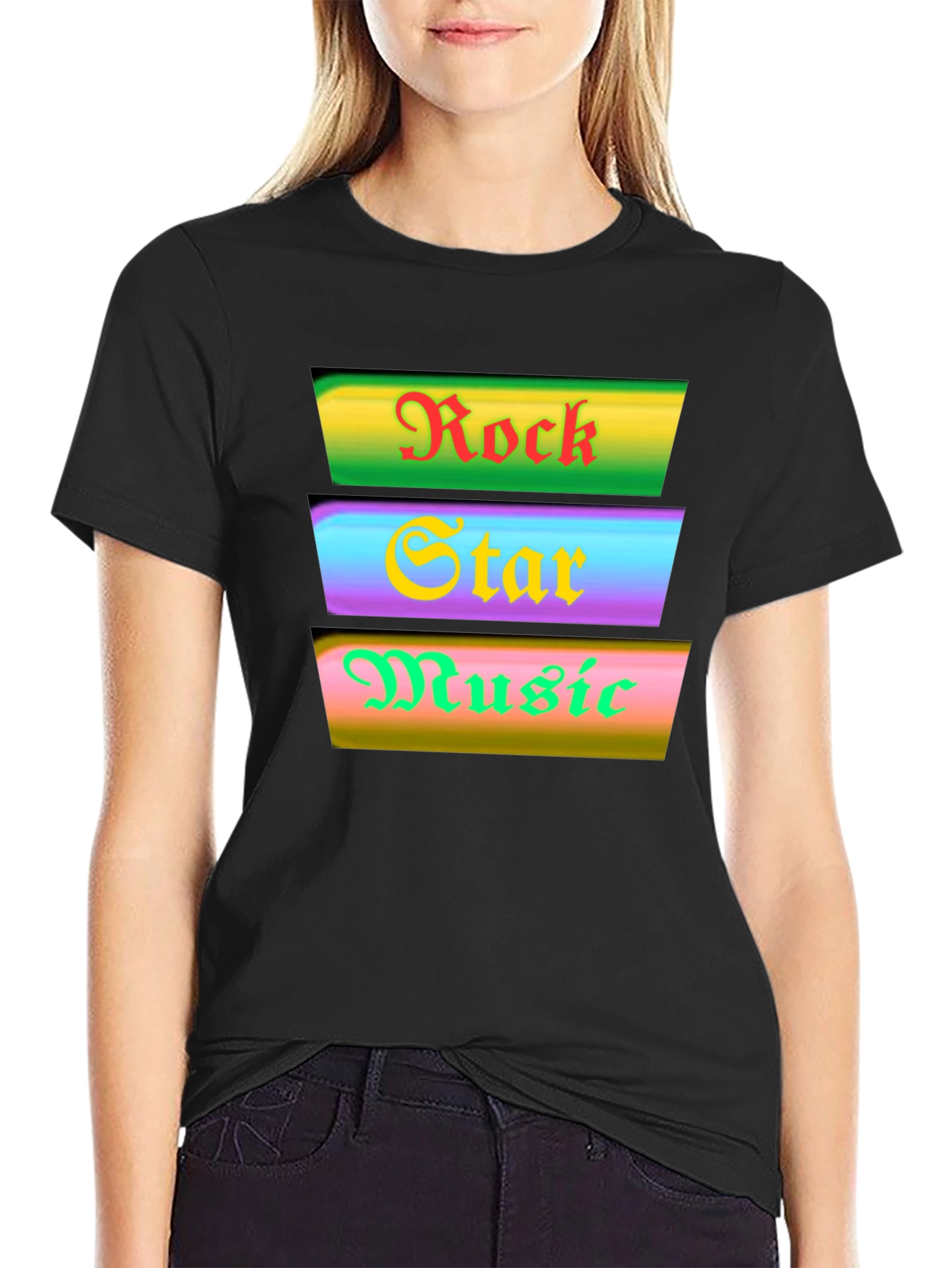 Rock Star Music Graphic Tee - Black