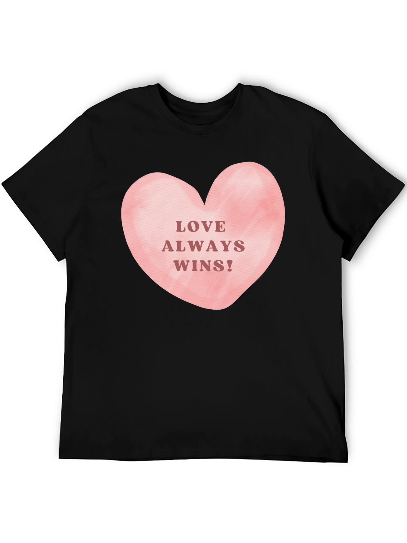 Love Always Wins! Black Graphic Tee