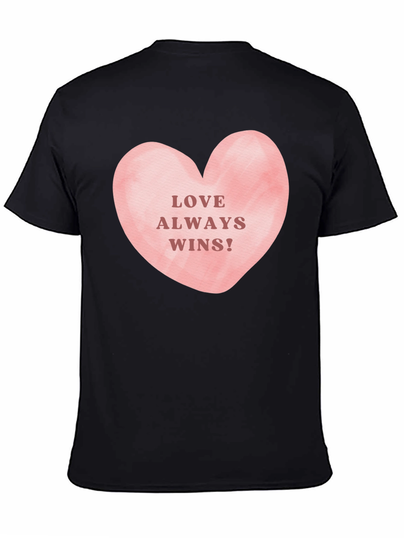 Love Always Wins! Black Graphic Tee
