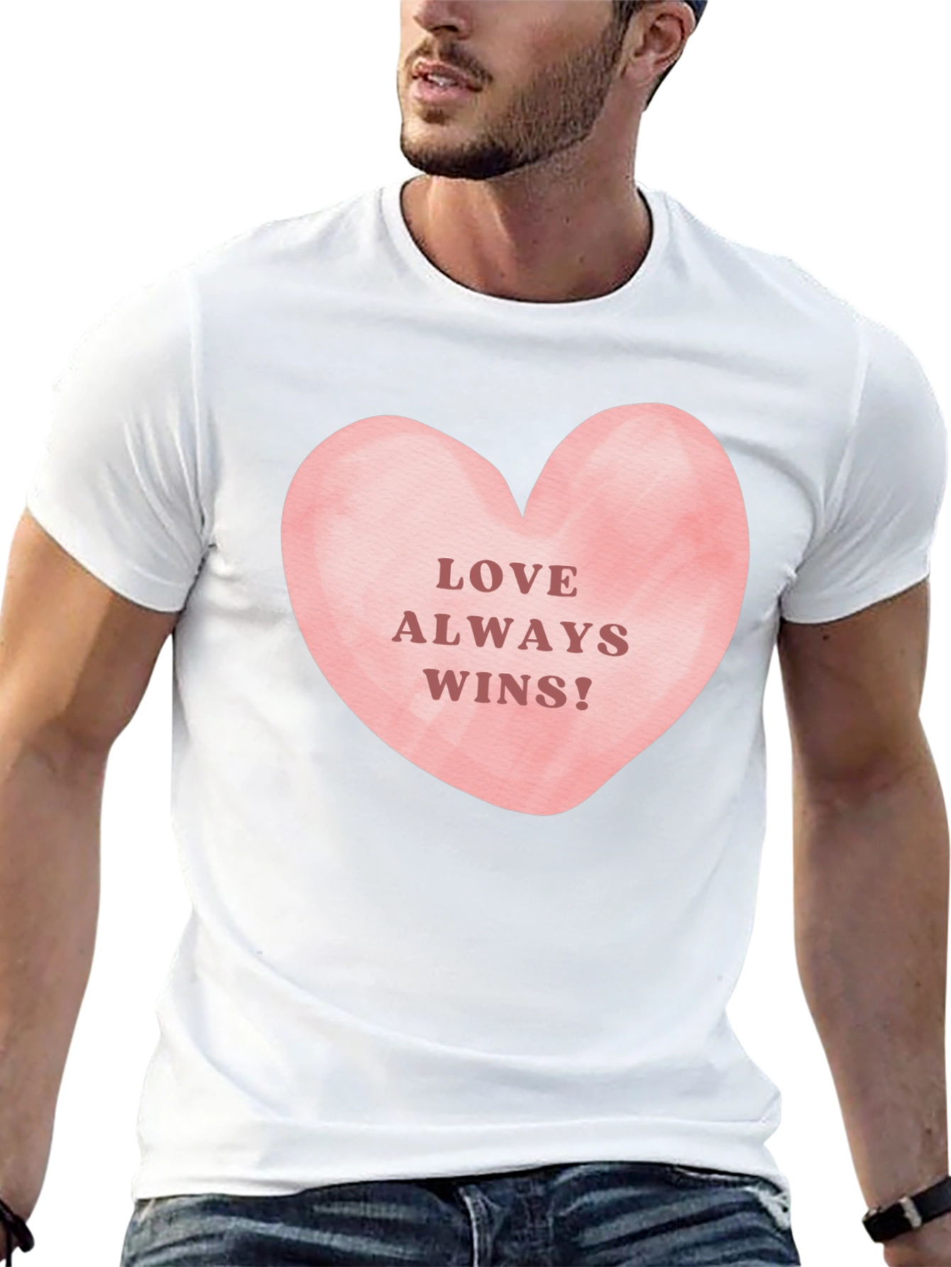 Love Always Wins! Black Graphic Tee