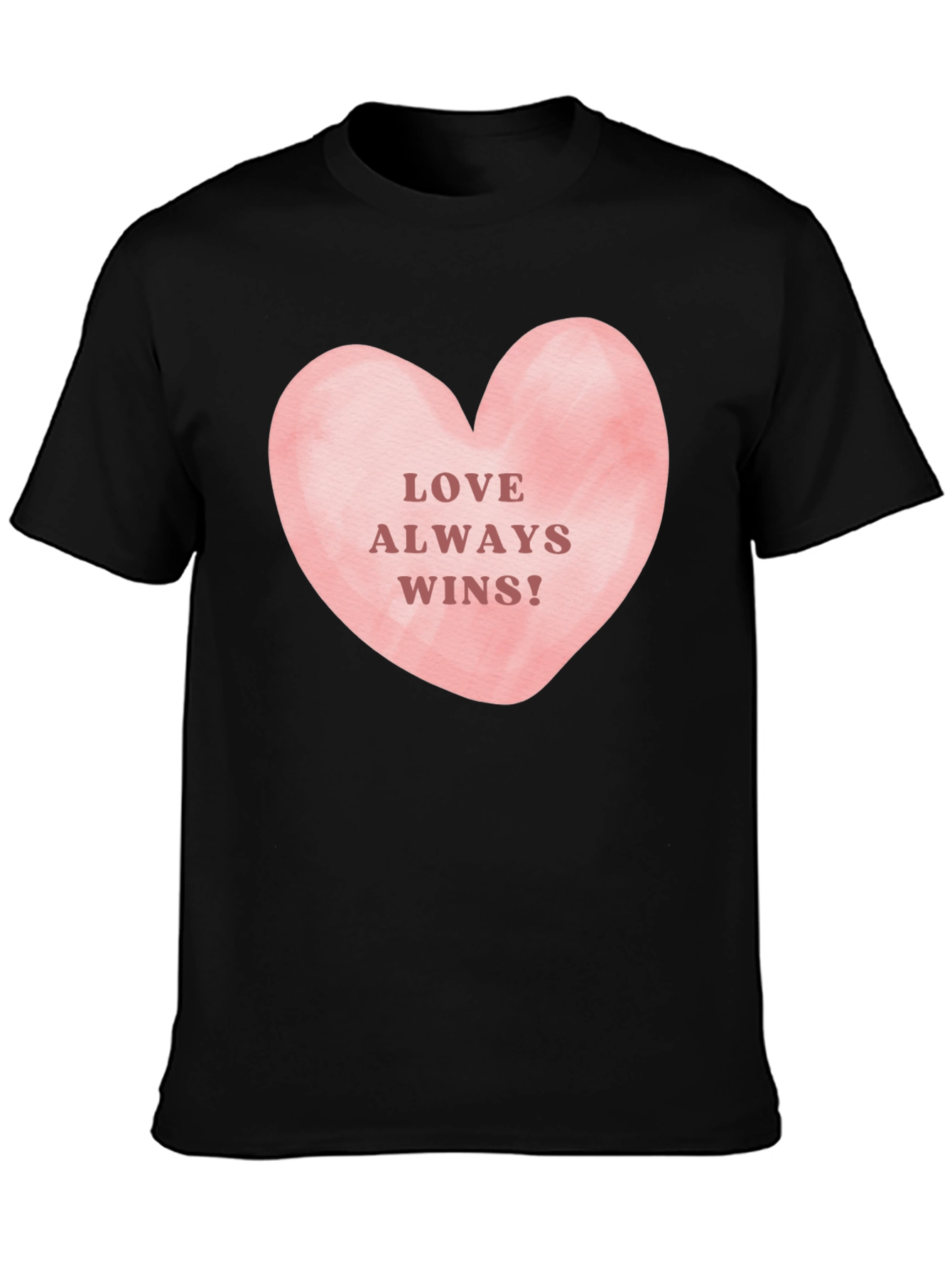 Love Always Wins! Black Graphic Tee