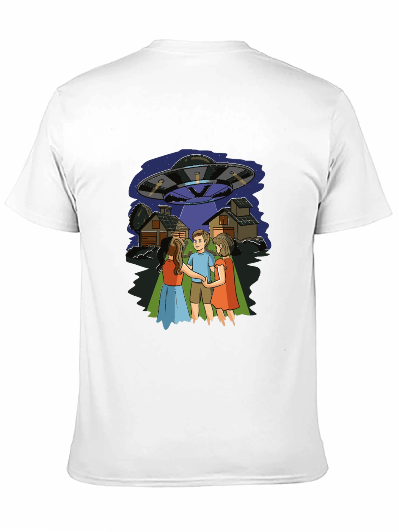 UFO Abduction Graphic Tee - Novelty Print