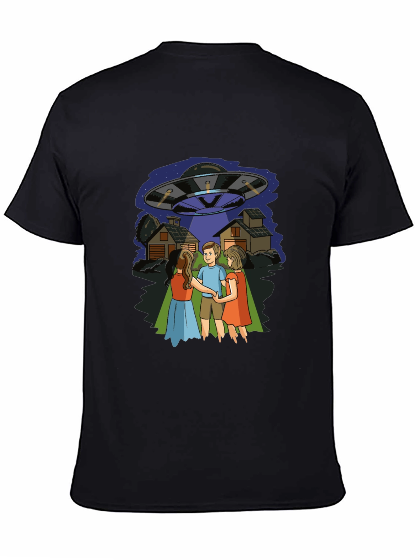 UFO Abduction Graphic Tee - Novelty Print