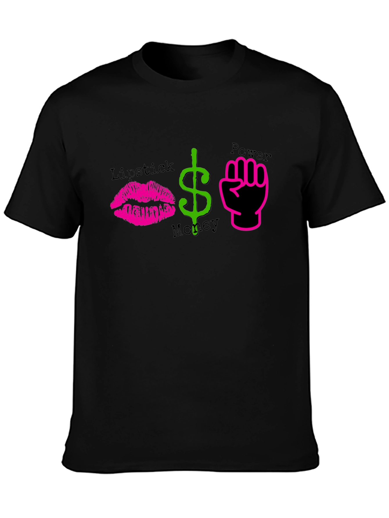Lipstick Money Power Graphic T-Shirt