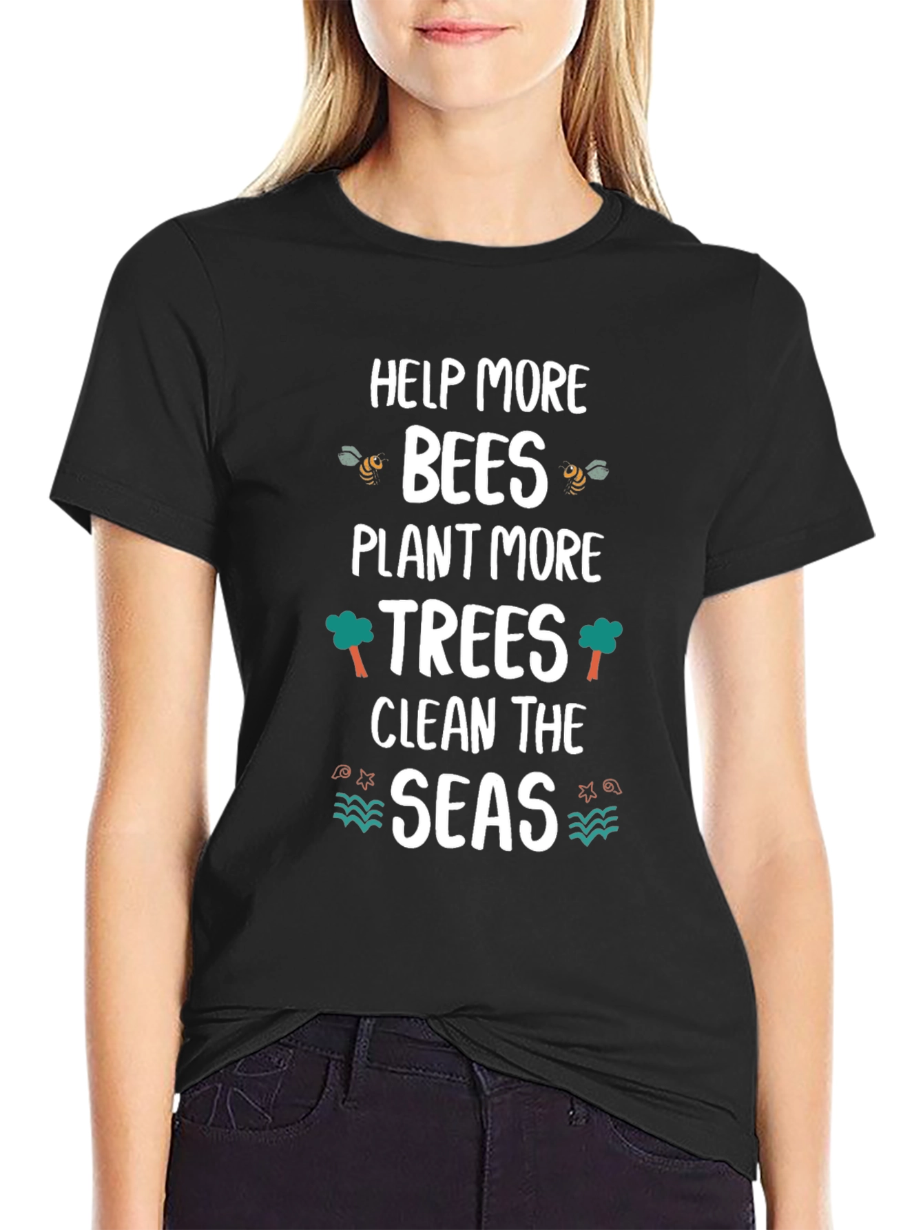 Eco-Friendly Graphic Tee: Help Bees Plant Trees