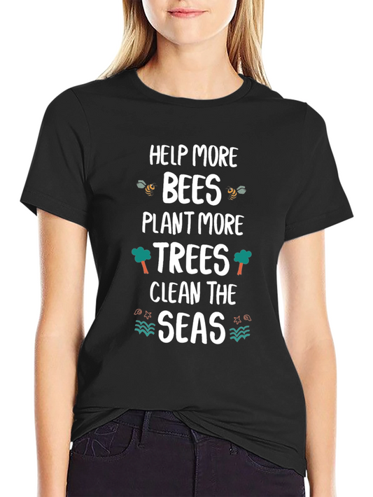 Eco-Friendly Graphic Tee: Help Bees Plant Trees
