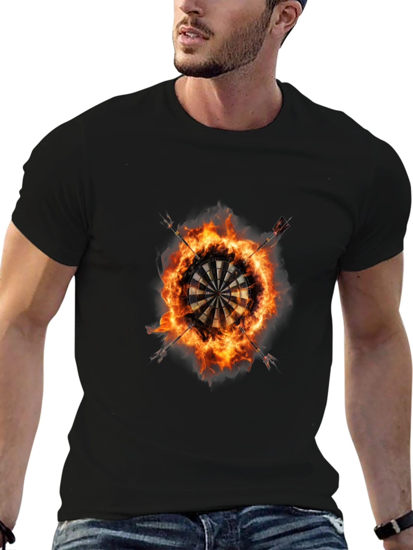 Fiery Dartboard Graphic Tee