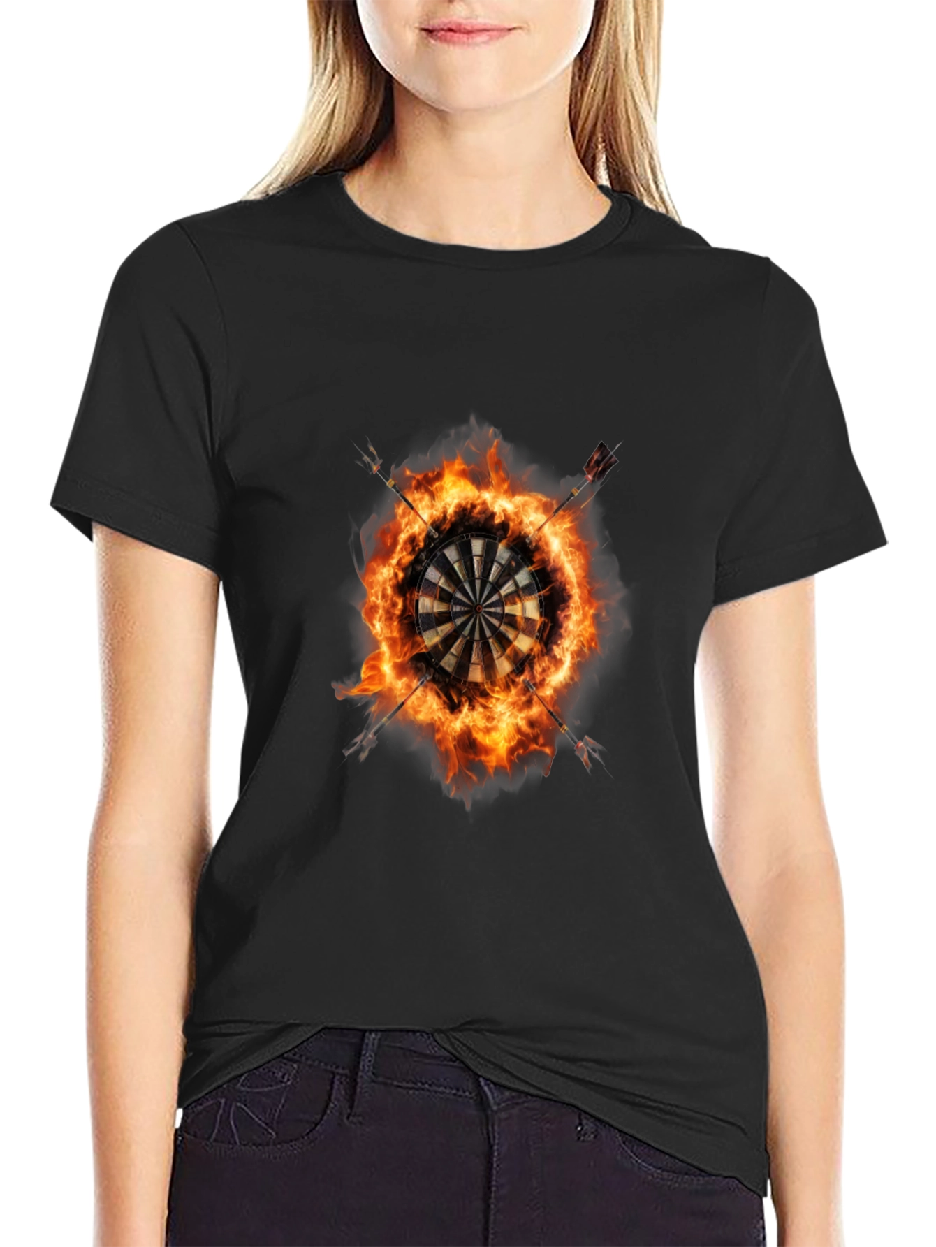 Fiery Dartboard Graphic Tee