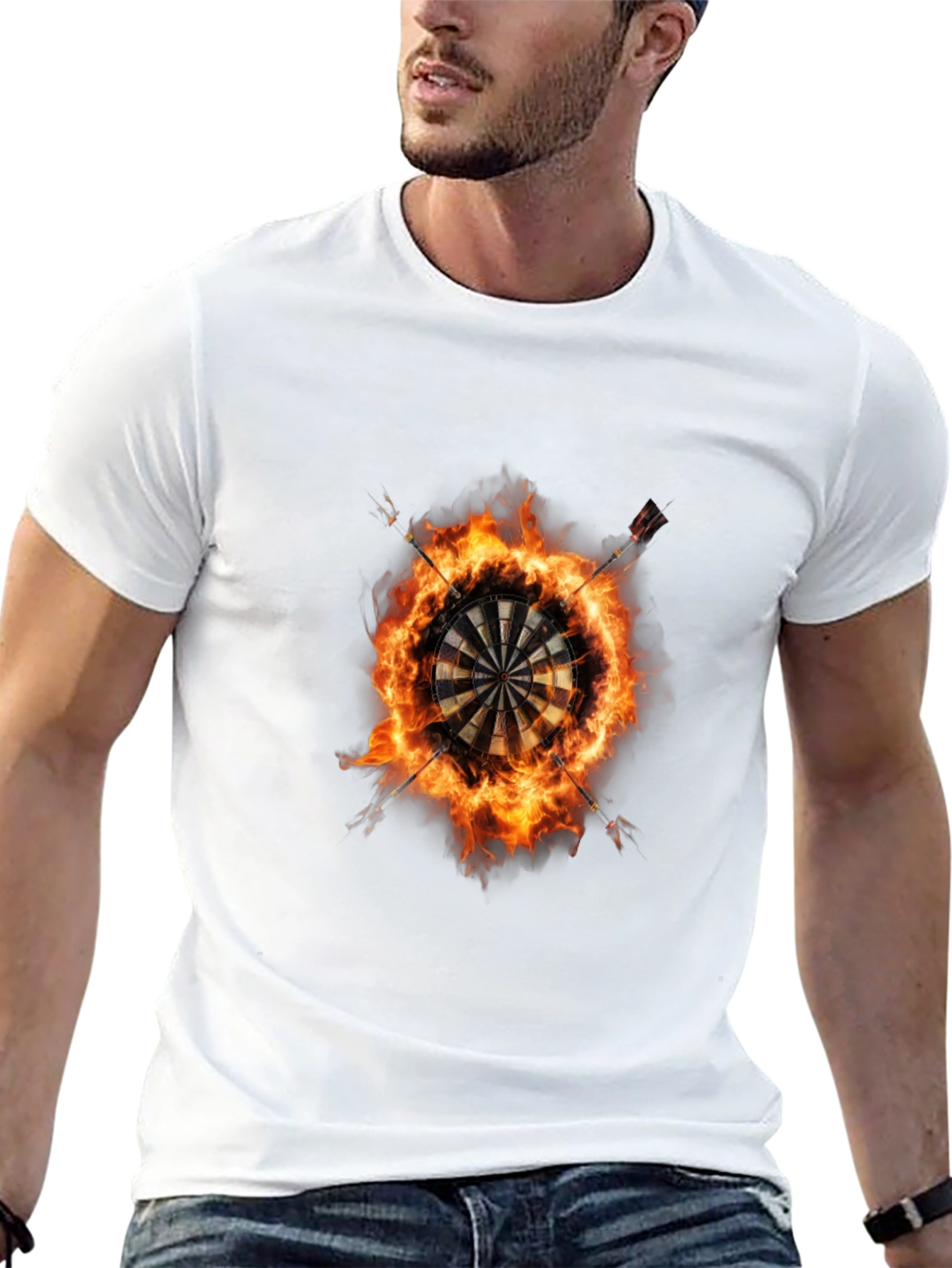 Fiery Dartboard Graphic Tee