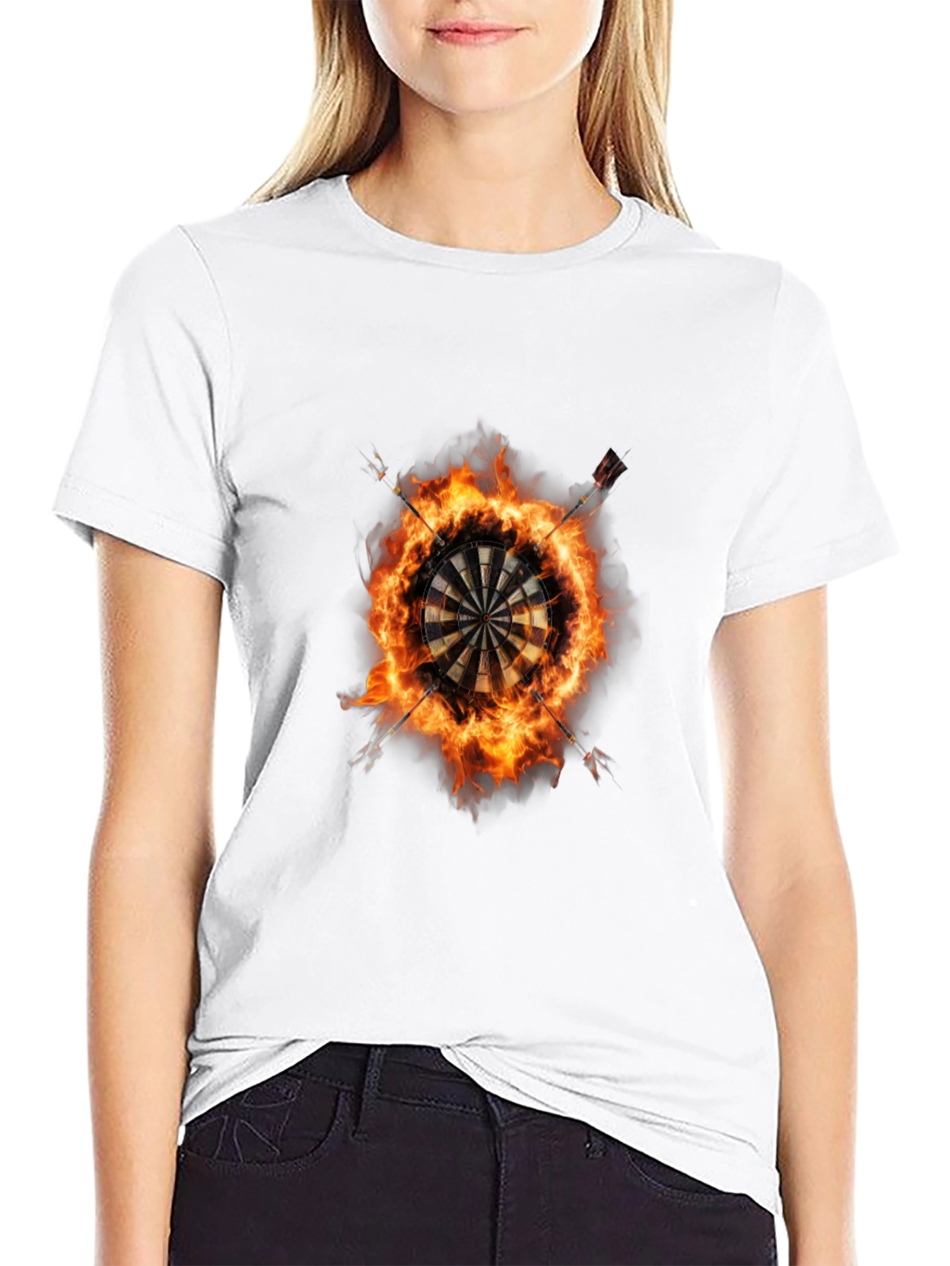 Fiery Dartboard Graphic Tee