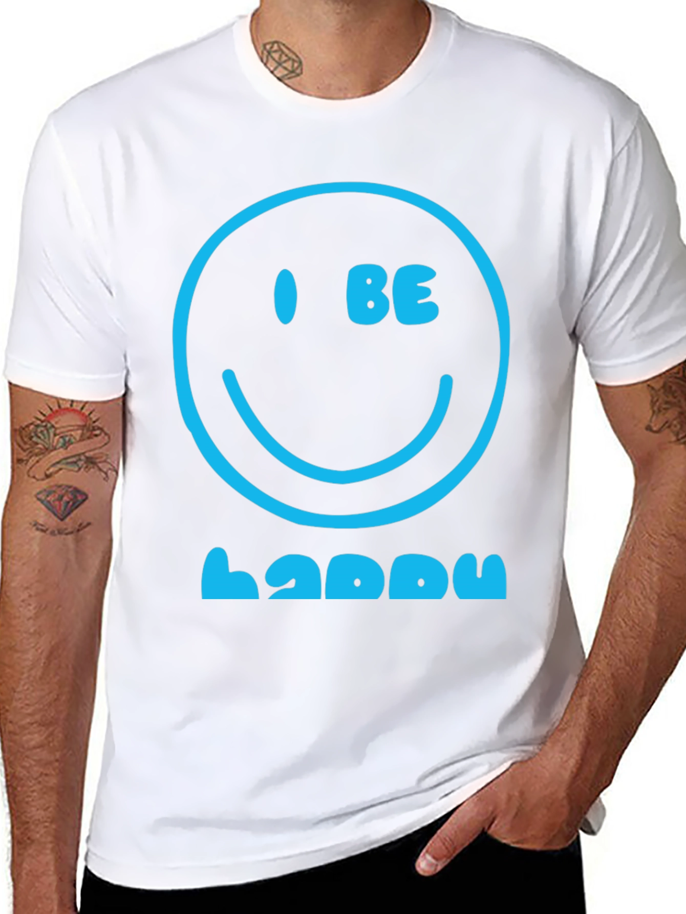 I Be Happy Graphic Tee - Positive Vibes T-Shirt