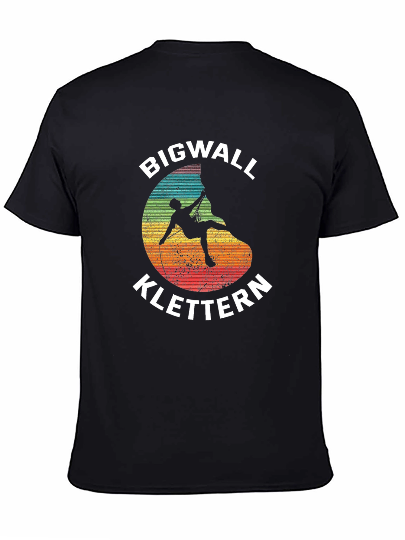 Bigwall Klettern Climber Graphic Black T-Shirt